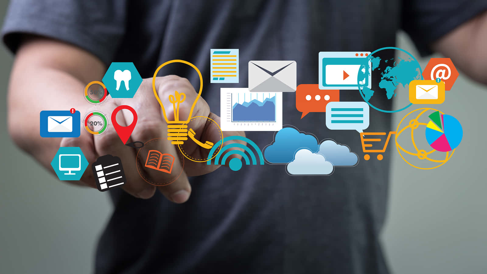 Internet Marketing Icon, digital icons, technology, HD Desktop Wallpaper