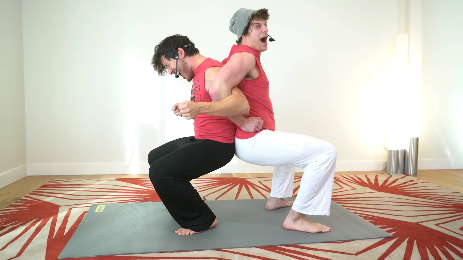 Markiplier, red tops, gray mat, Full HD Desktop Wallpaper