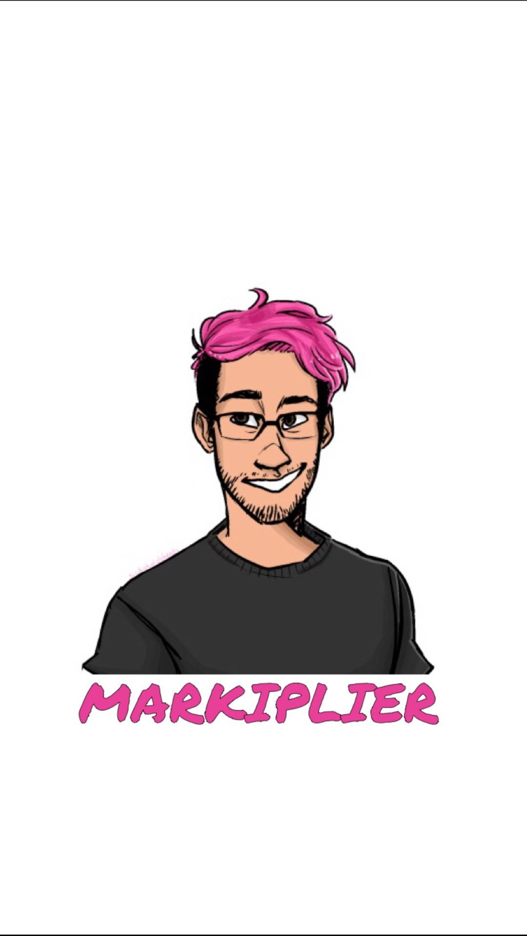 Markiplier, pink hair, glasses, Full HD Phone Wallpaper