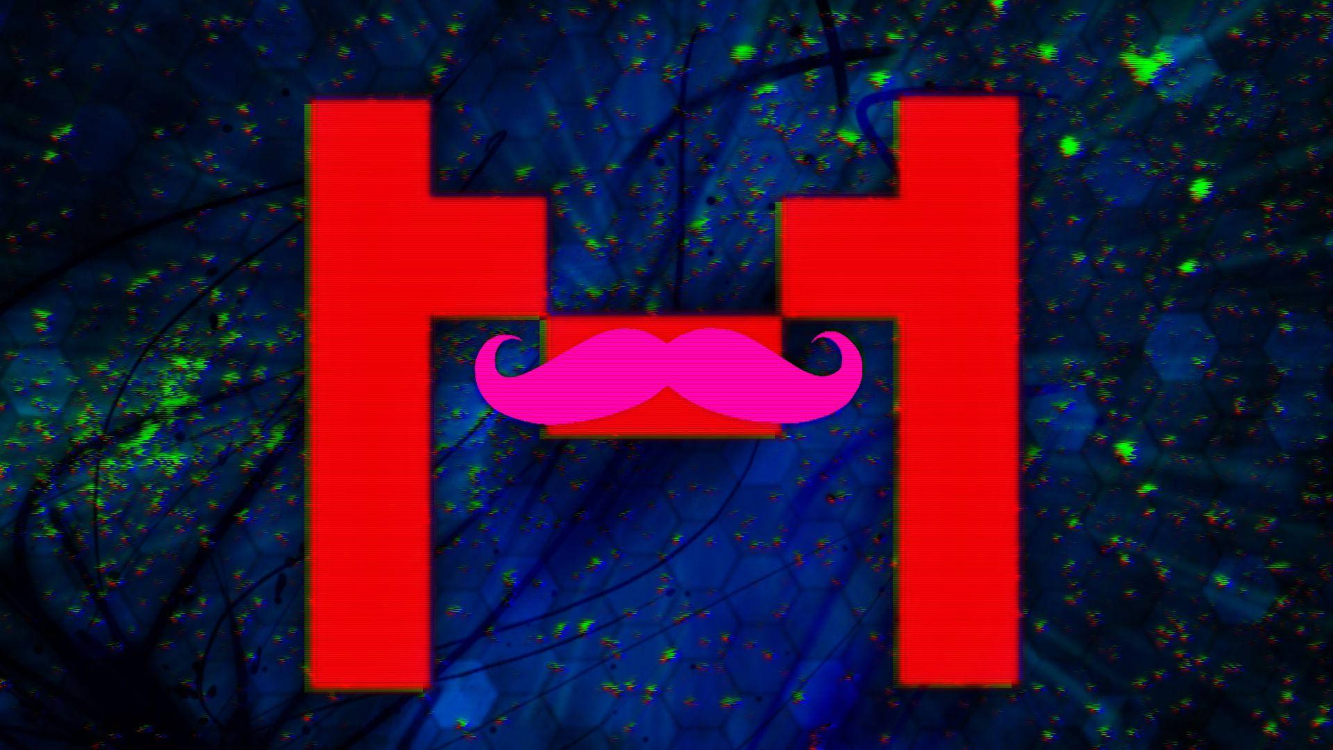 Markiplier, blue red logo, red stylized letter H, Full HD Desktop Wallpaper