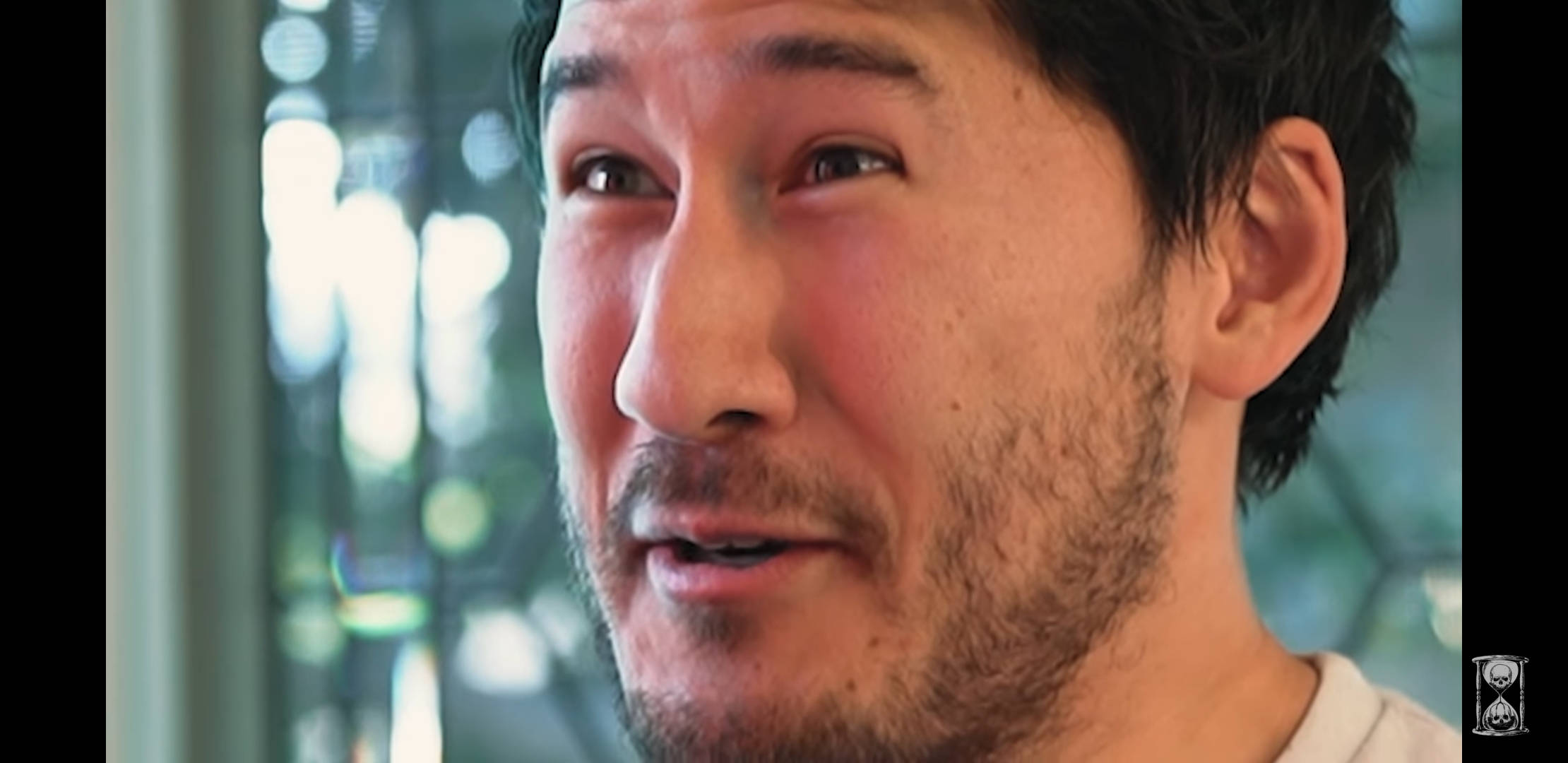 Markiplier, staring contest, close-up, Full HD Desktop Wallpaper