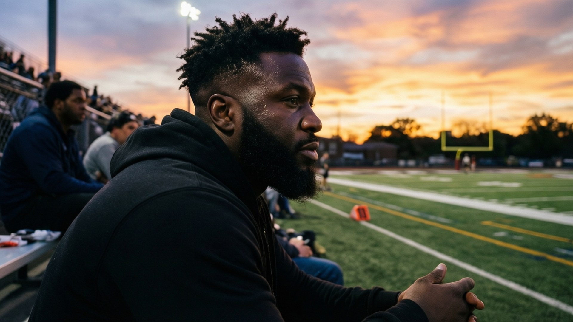Marlon Humphrey, sideline, sunset, Full HD Desktop Wallpaper