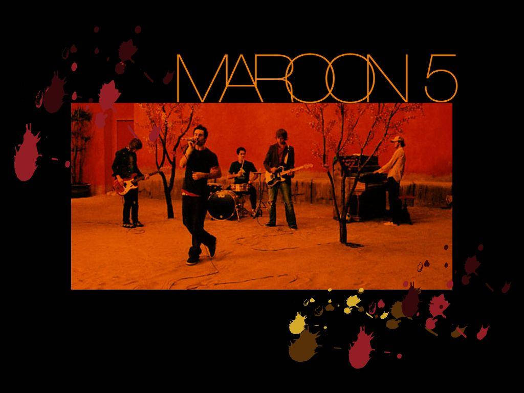 Maroon 5, grunge aesthetic, warm orange light, SD Desktop Wallpaper