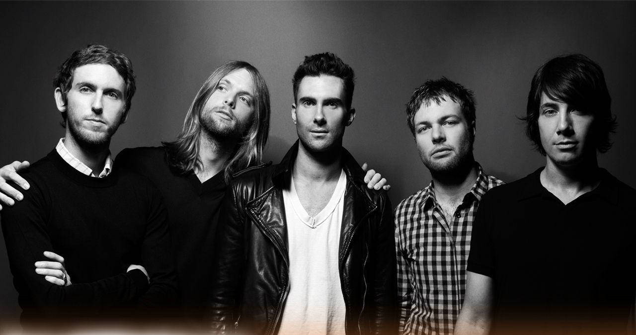 Maroon 5, black and white, studio portrait, HD Desktop Wallpaper