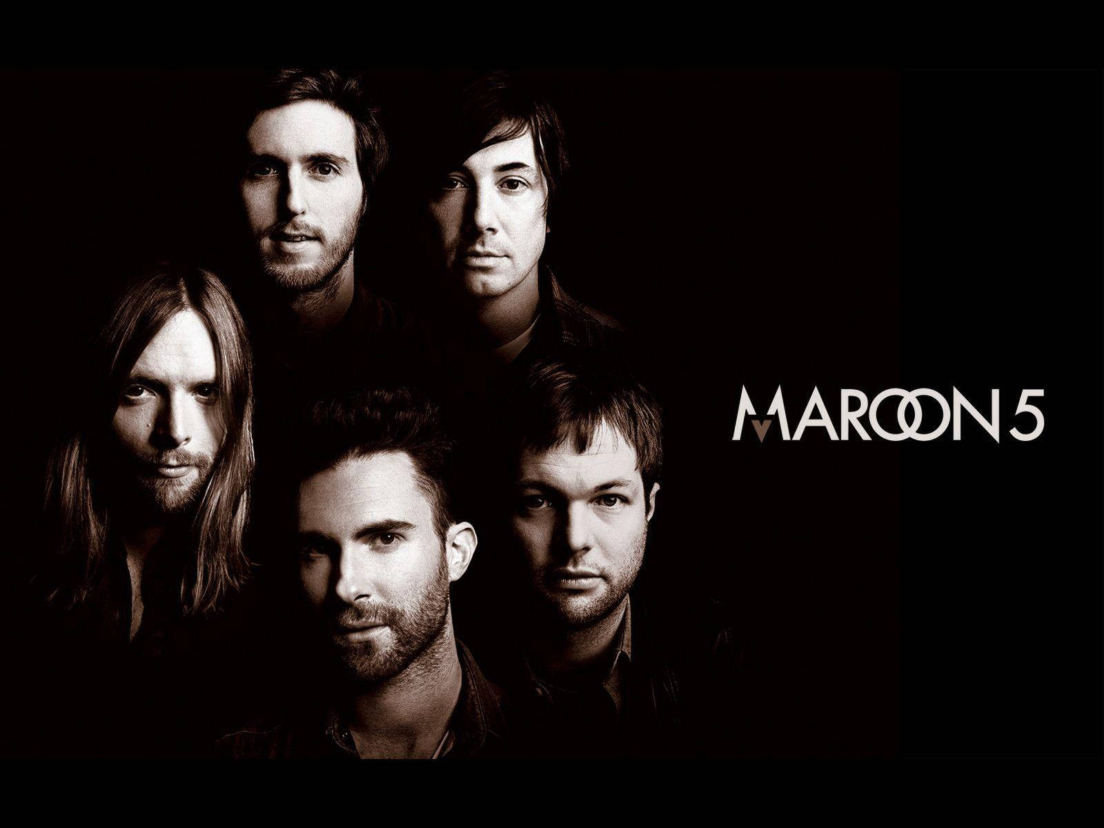 Maroon 5, black background, faces, HD Desktop Wallpaper