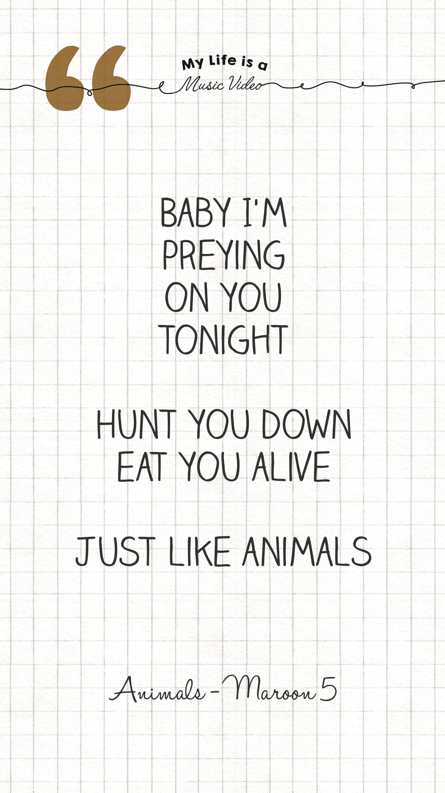 Maroon 5, Animals, graph paper background, 2K Phone Wallpaper