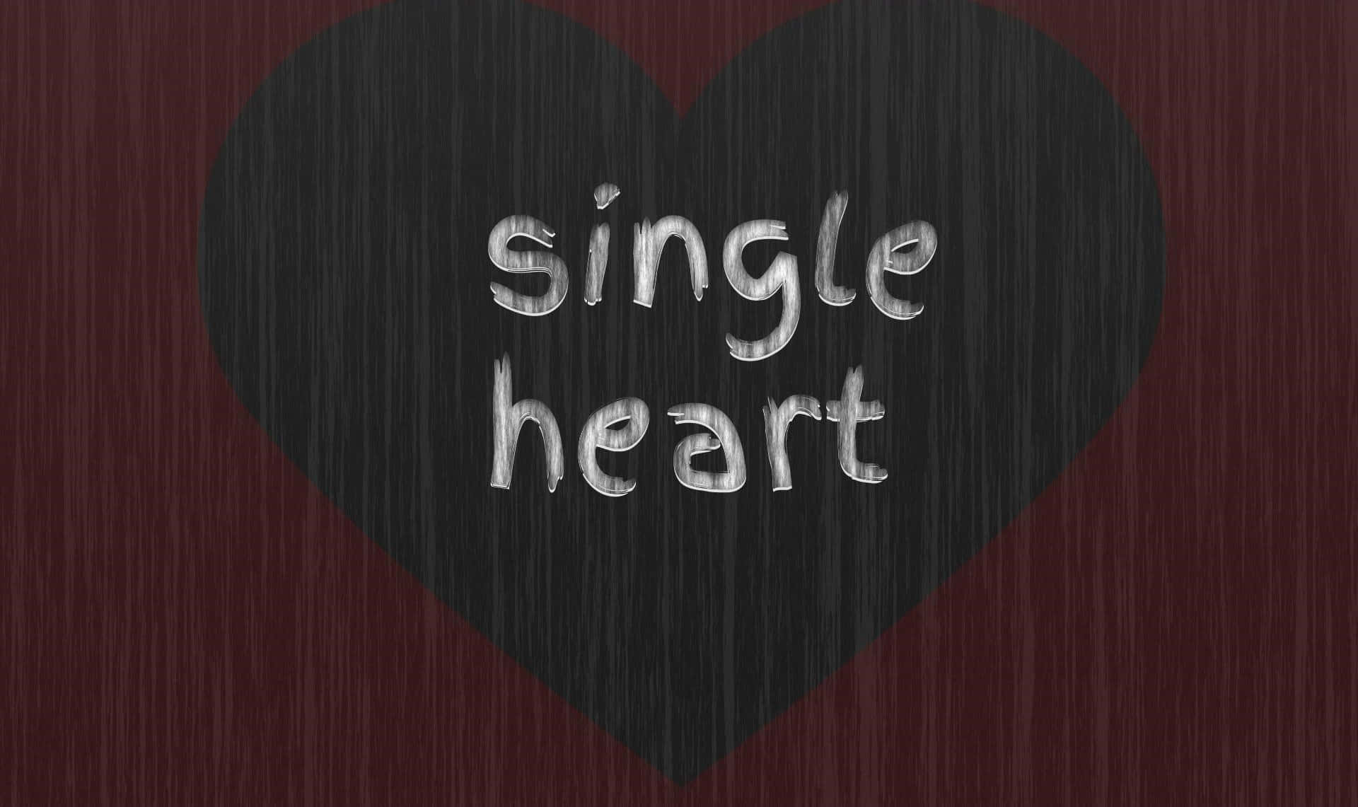 black heart, silver chalk, maroon wood background, Full HD Desktop Wallpaper