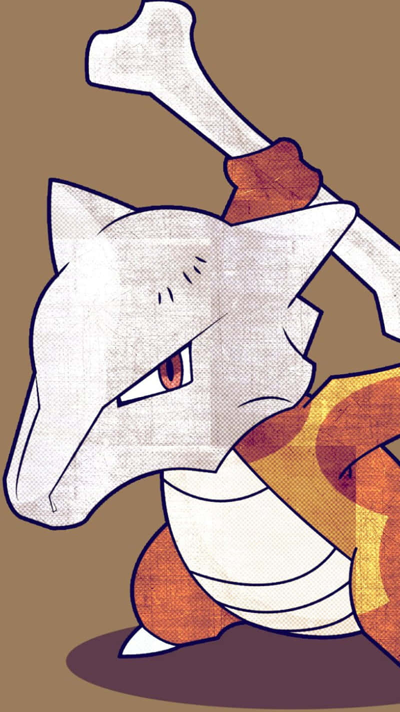 Marowak, white fur, orange markings, HD Phone Wallpaper