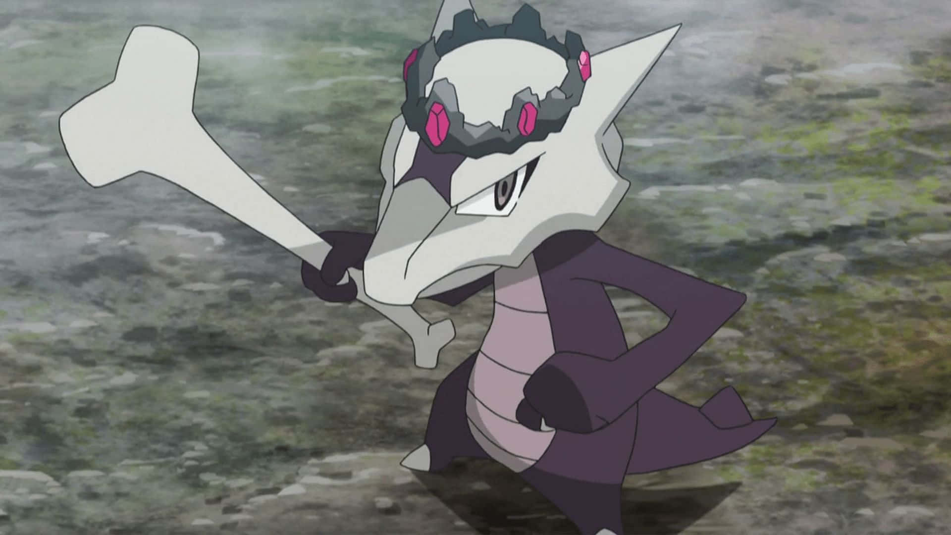 Marowak, crown, skull helmet, Full HD Desktop Wallpaper