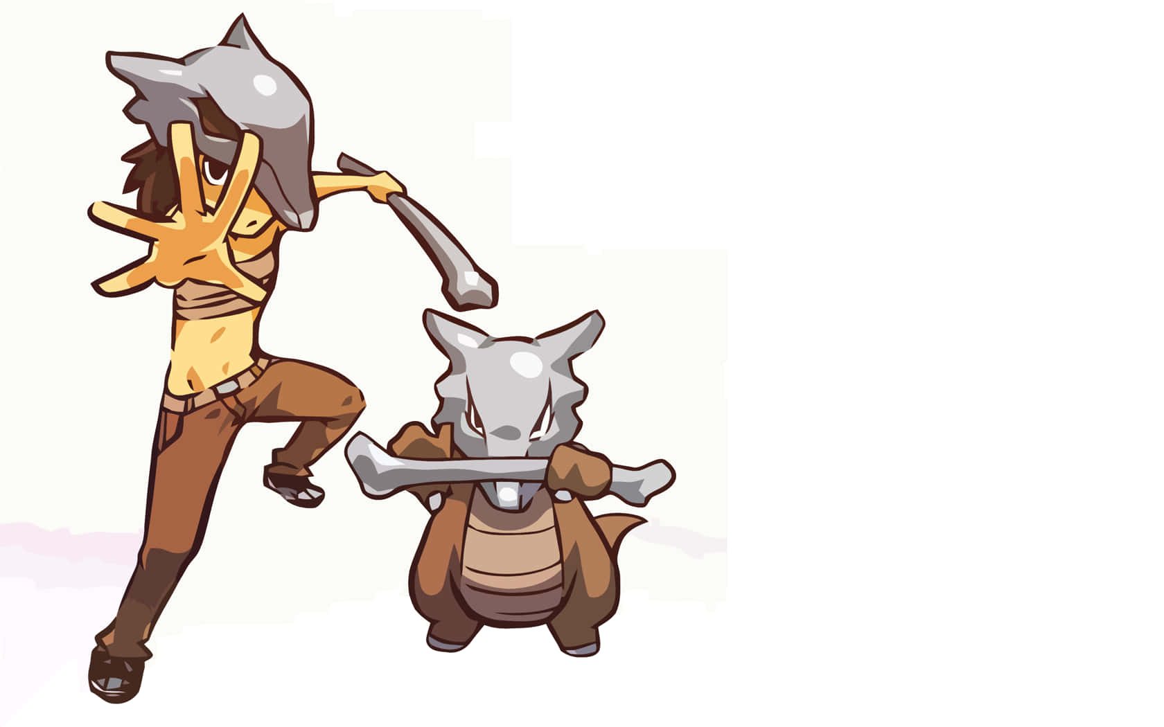 Marowak, helmet, bone weapon, HD Desktop Wallpaper