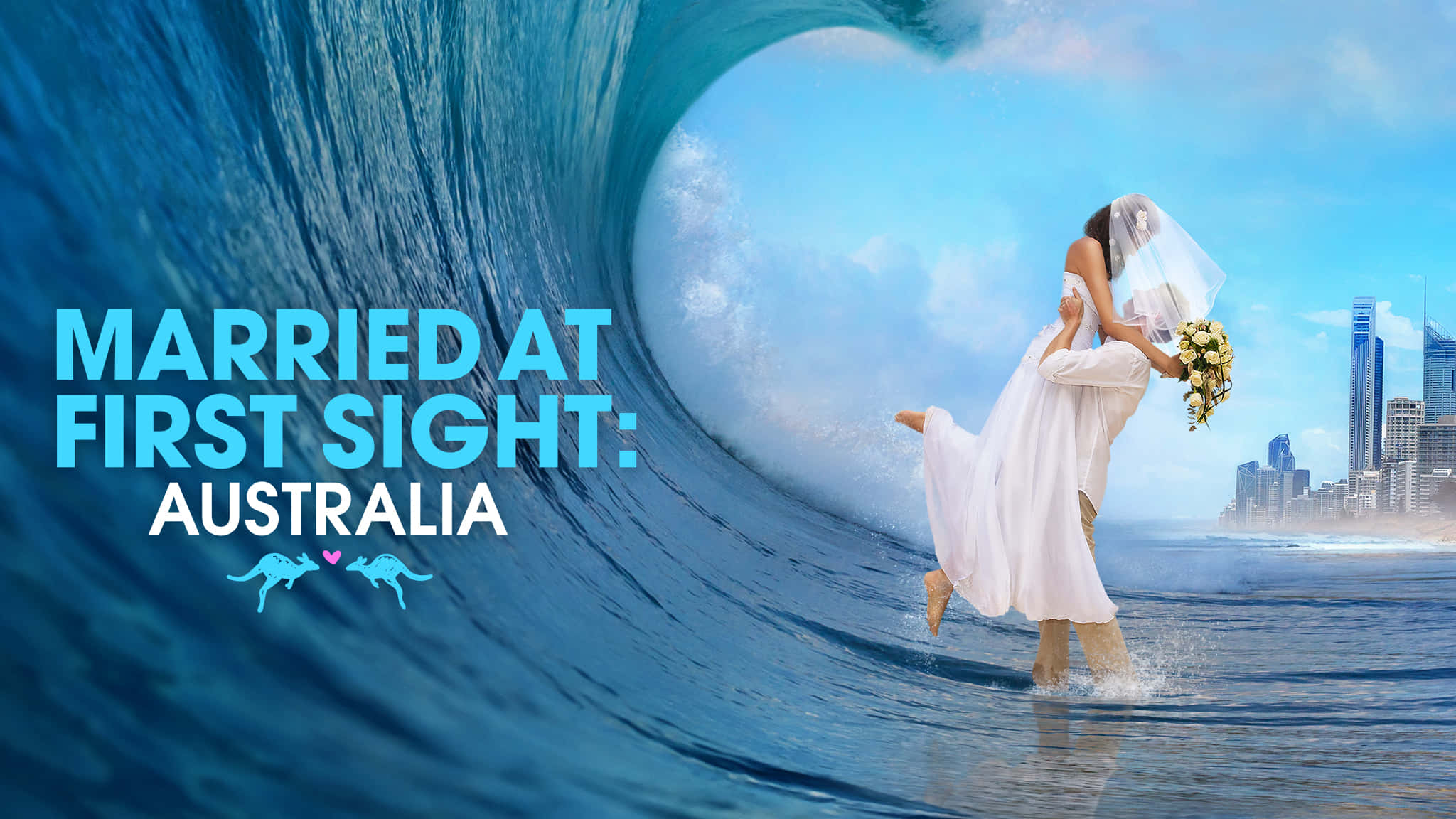 Married At First Sight Australia, ocean wave, city skyline, Full HD Desktop Wallpaper