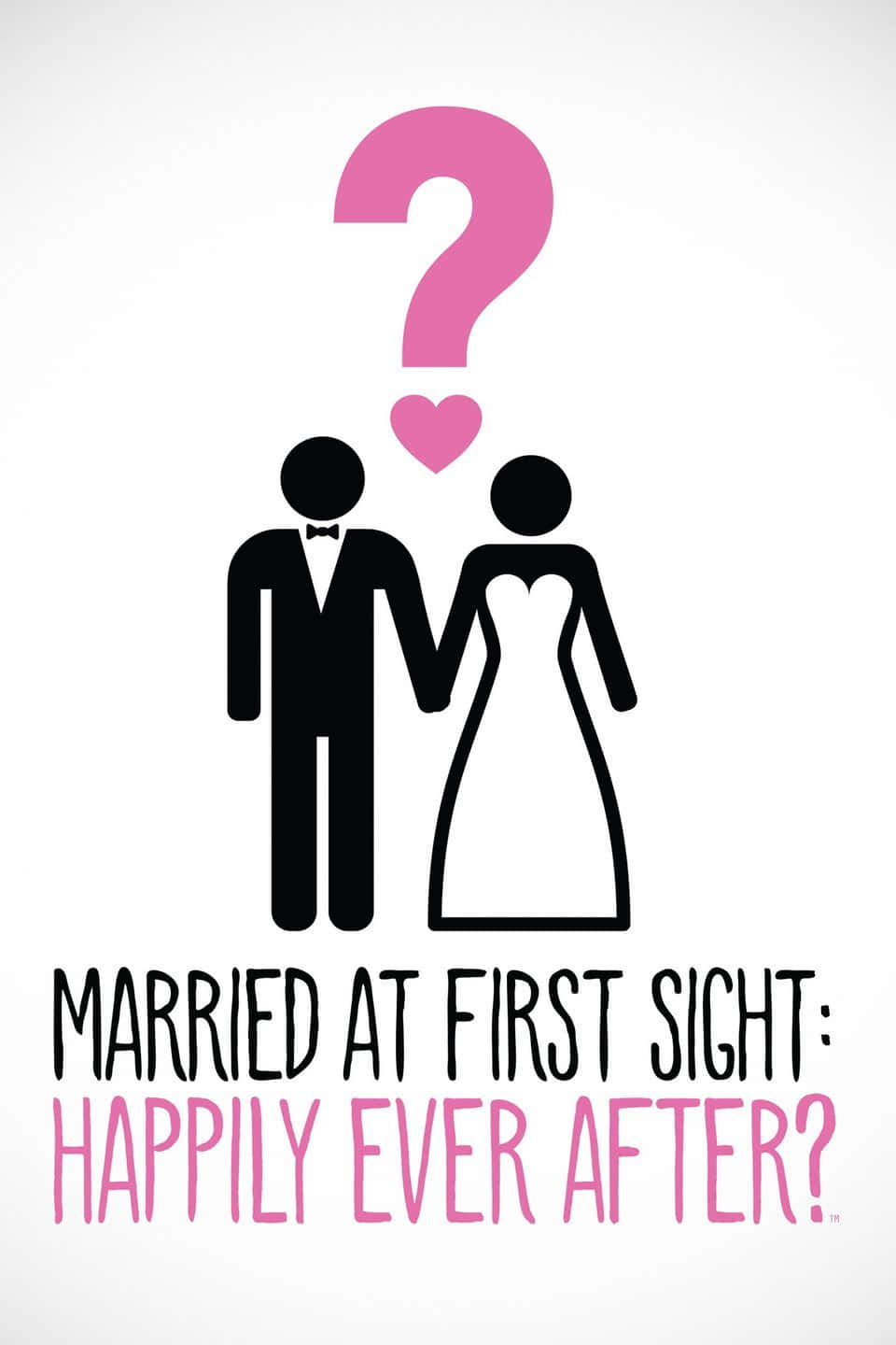 Married At First Sight Australia, black silhouette couple, pink question mark, HD Phone Wallpaper