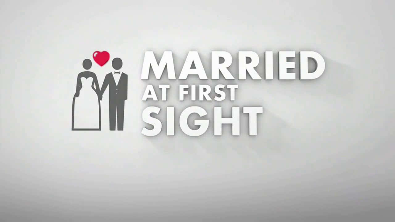 Married At First Sight Australia, silhouetted bride and groom, red heart, HD Desktop Wallpaper