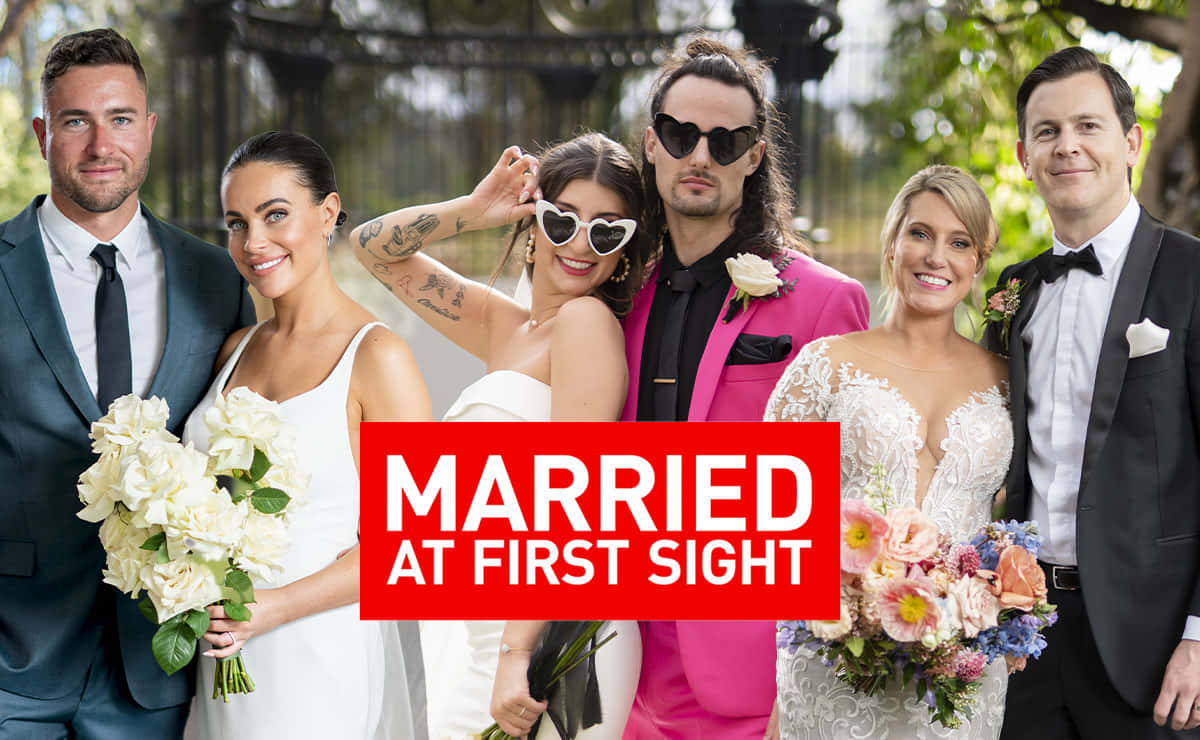 Married At First Sight Australia, red, banner, SD Desktop Wallpaper