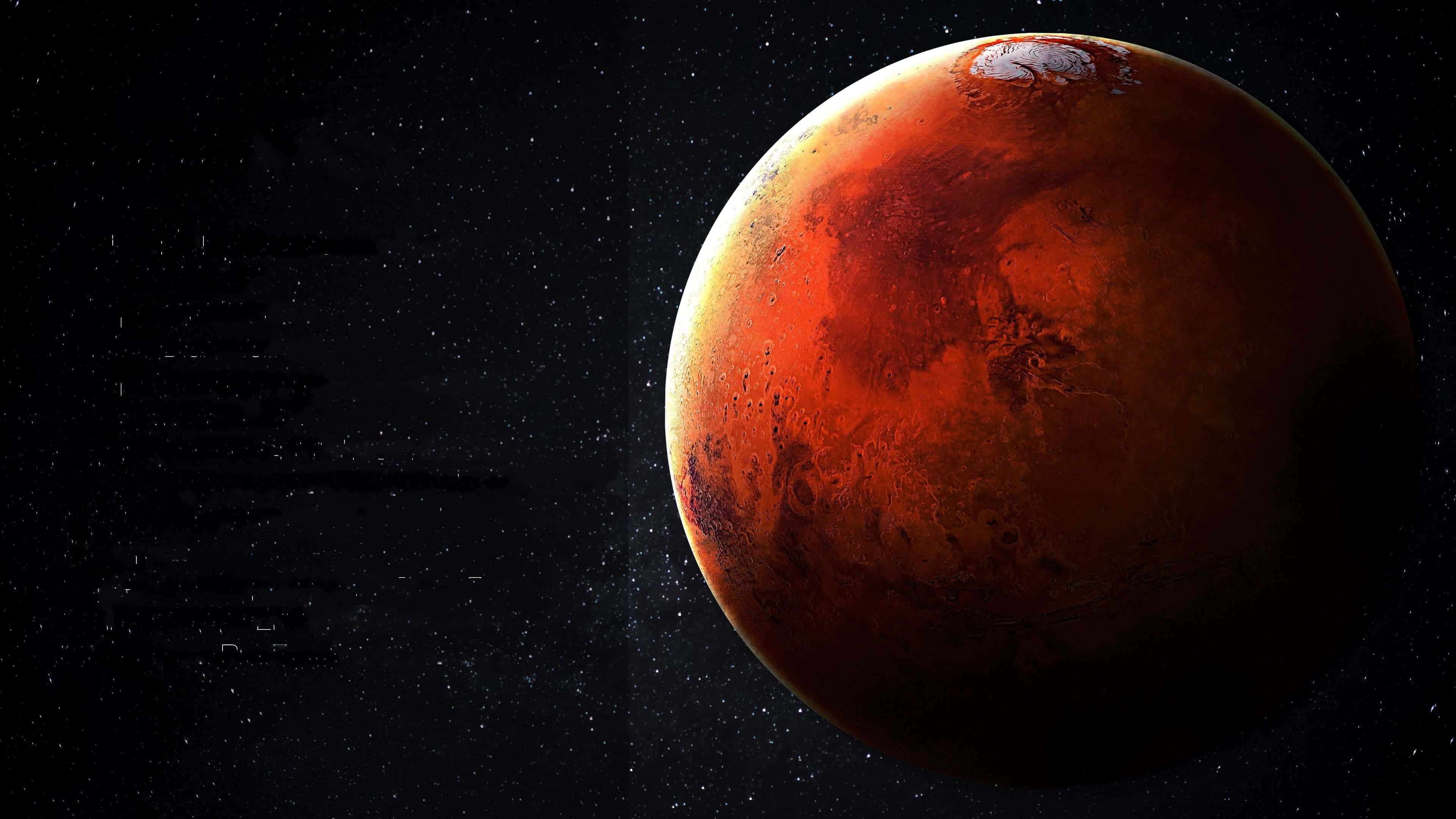 Mars 4K, rust-colored, cratered surface, 4K Desktop Wallpaper