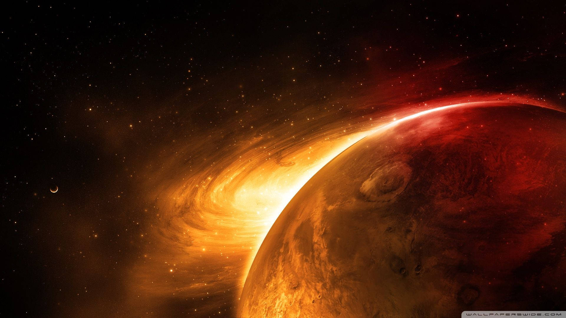 Mars, galaxy background, starry cosmic backdrop, Full HD Desktop Wallpaper