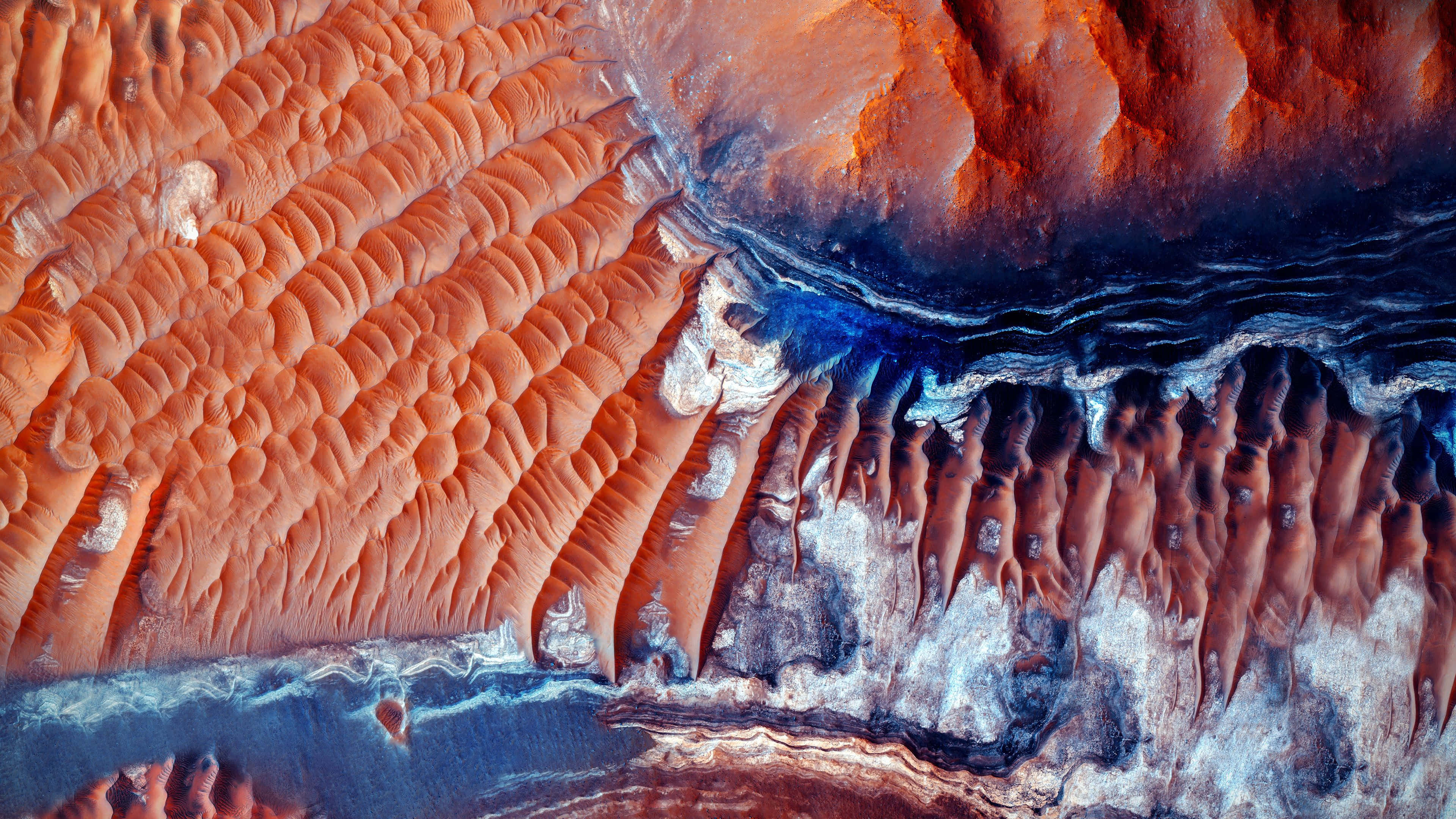 Mars, surface patterns, 4K, 4K Desktop Wallpaper
