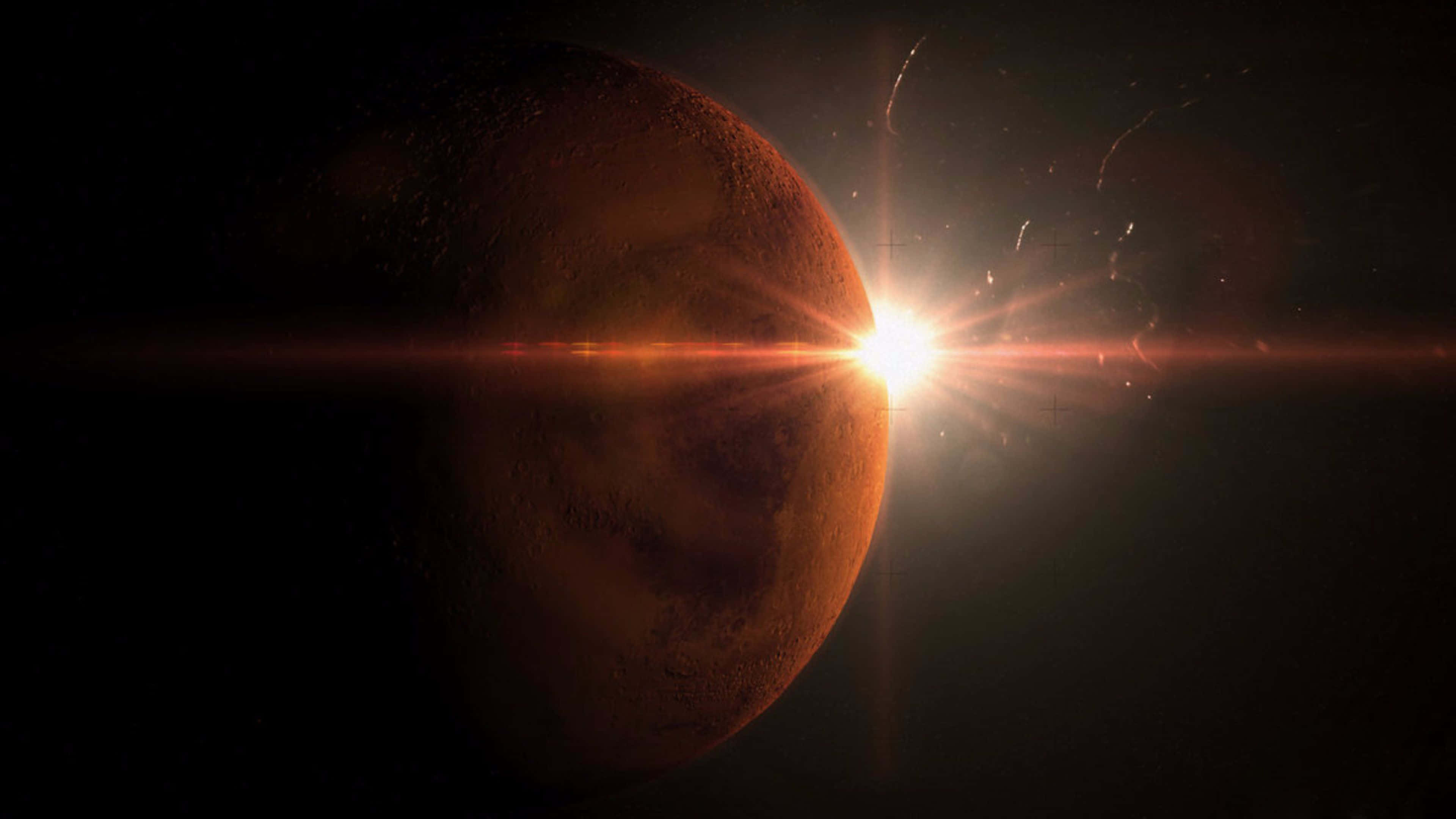 Mars, sunrise, horizon, 4K Desktop Wallpaper
