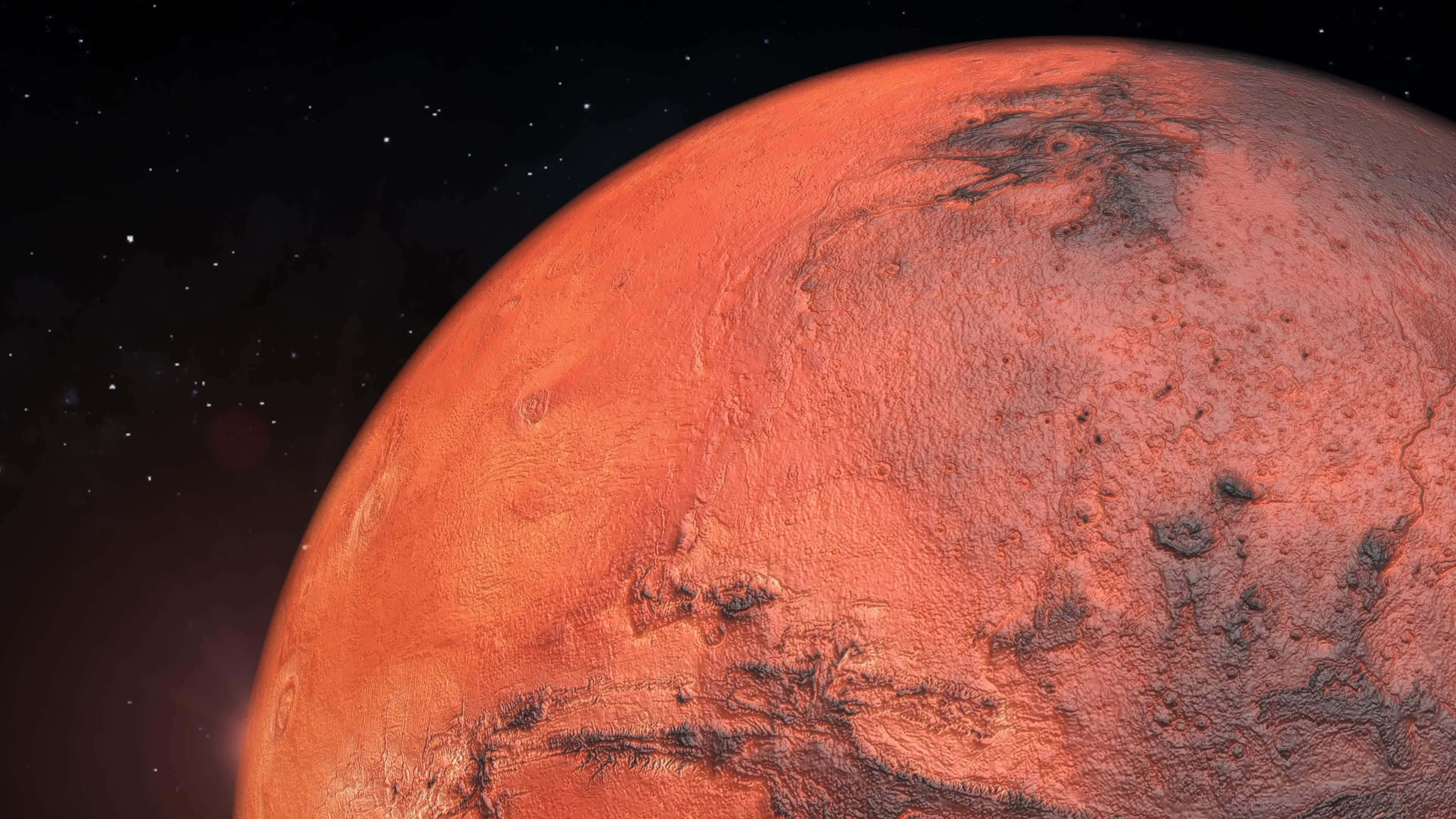 Mars, red planet surface, rusty orange surface, 4K Desktop Wallpaper