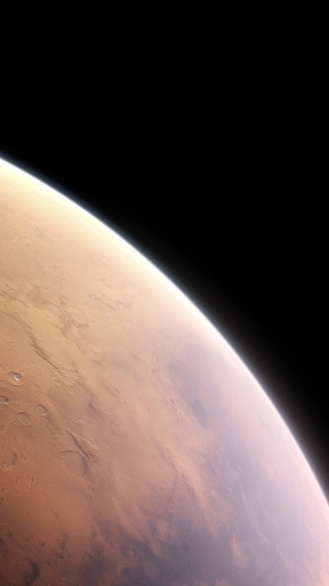 Mars iPhone, rust-colored surface, craters, Full HD Phone Wallpaper
