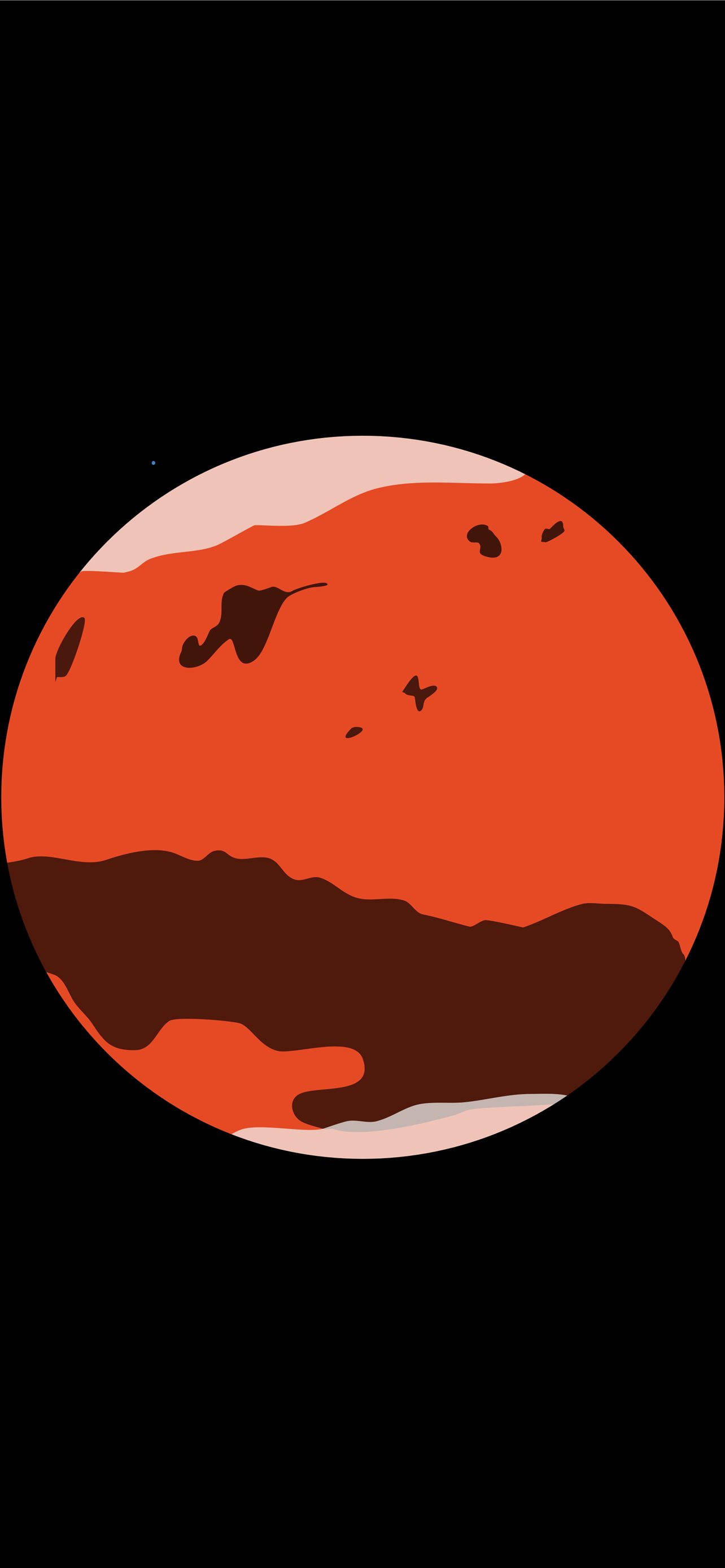 Mars iPhone, red planet, dark brown terrain, 2K Phone Wallpaper