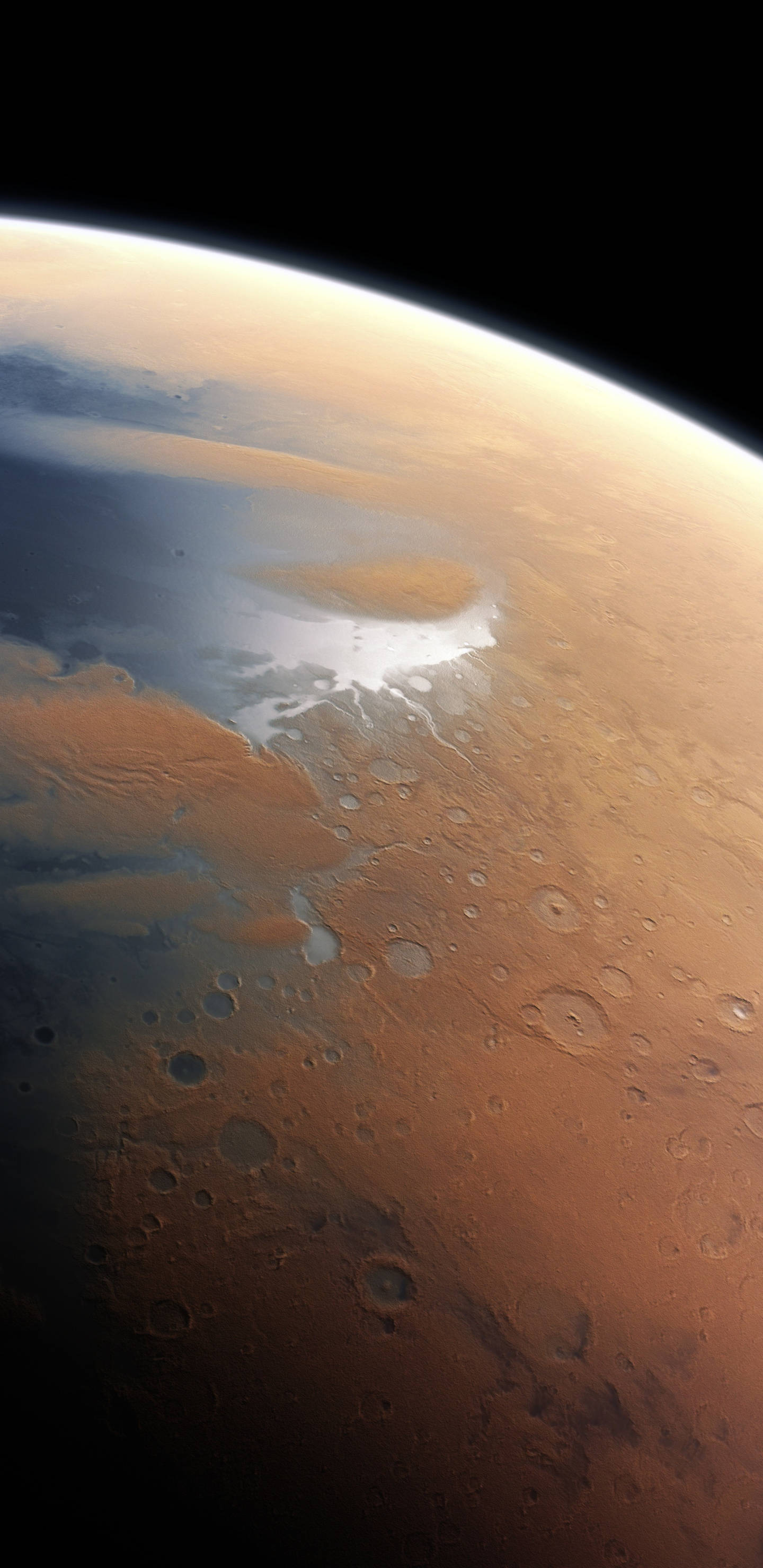 Mars, iPhone, rusty orange surface, 2K Phone Wallpaper