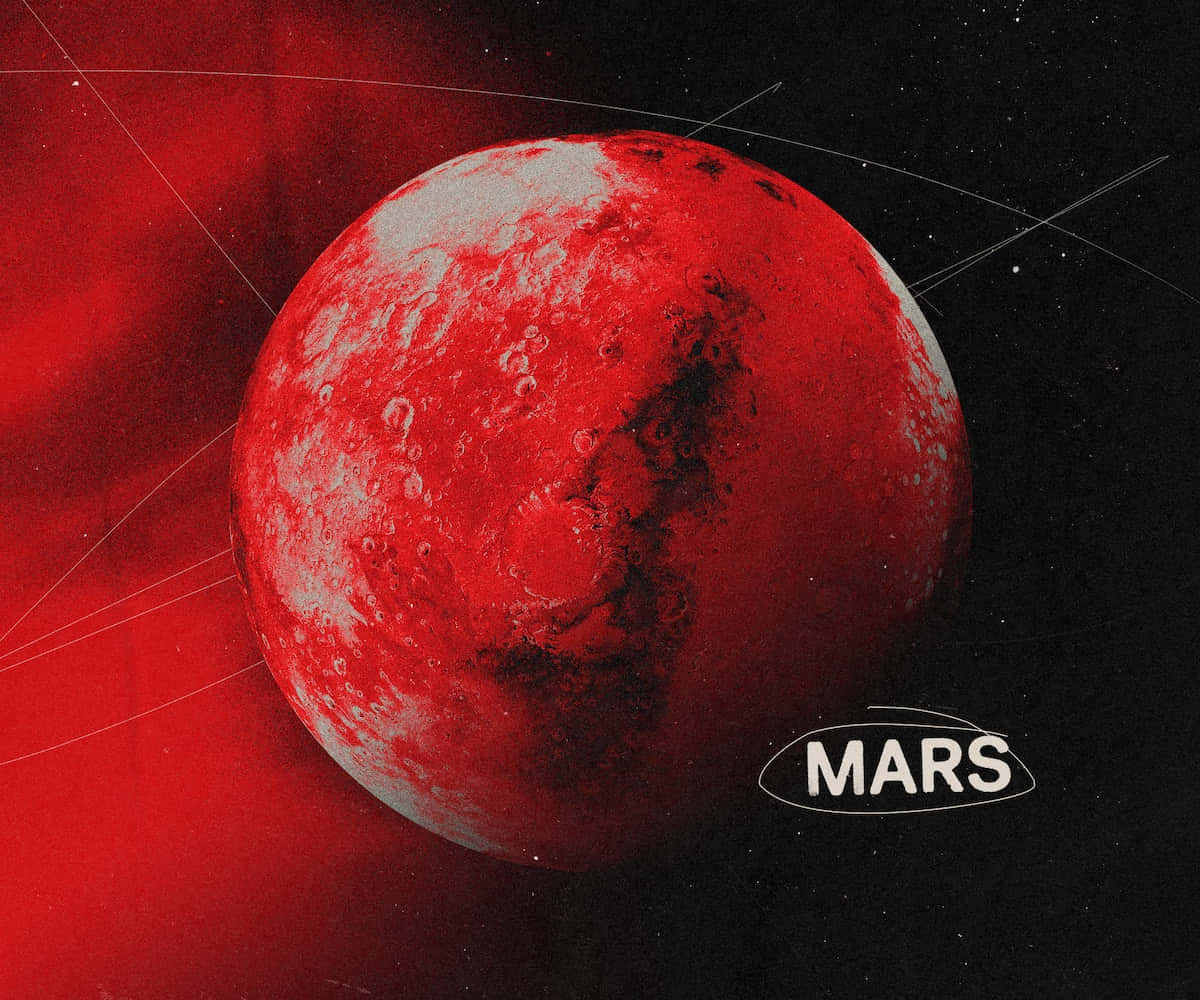 Mars, vivid red planet, cosmic scene, SD Desktop Wallpaper