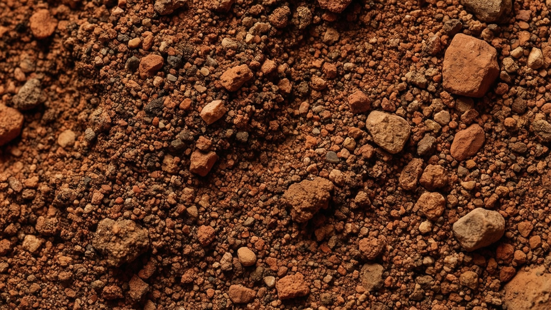 Mars, soil texture, coarse reddish-brown soil, Full HD Desktop Wallpaper