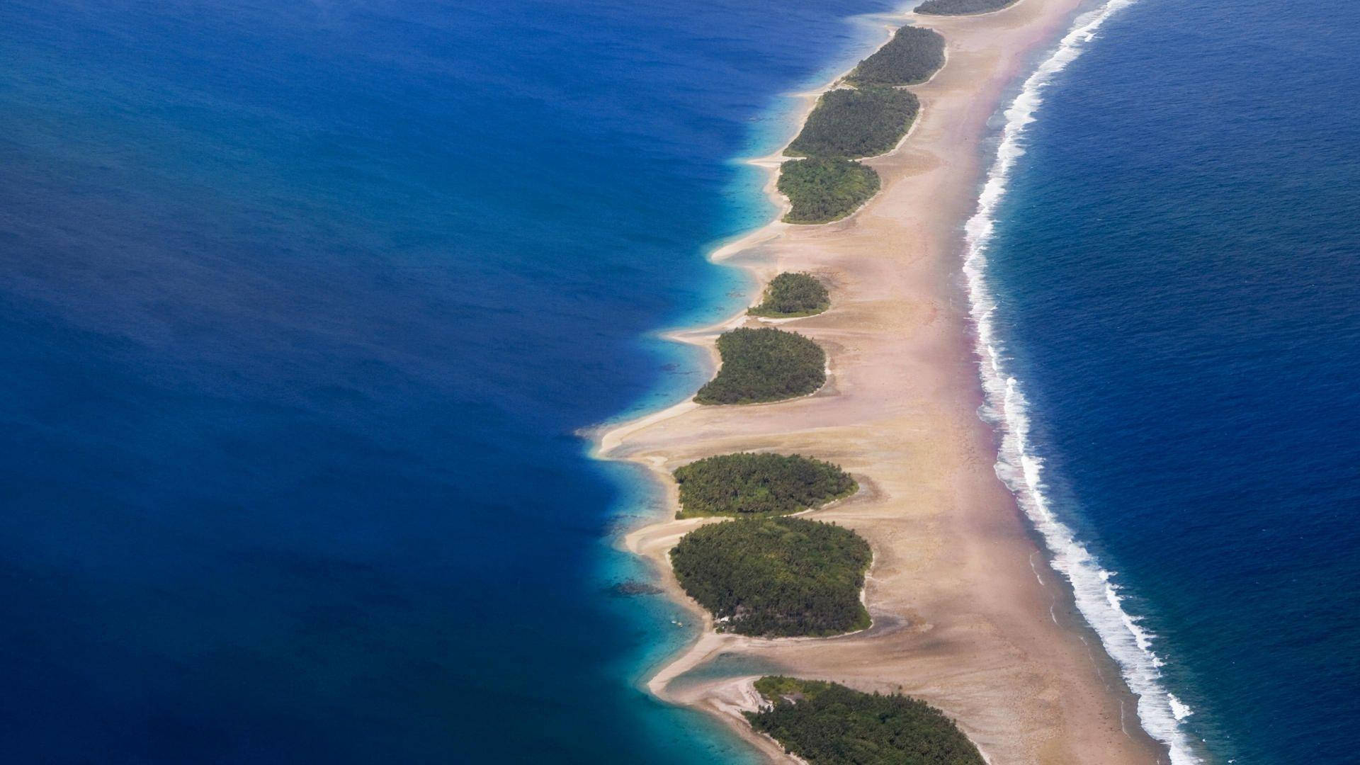 Marshall Islands, sandbar, aerial view, Full HD Desktop Wallpaper