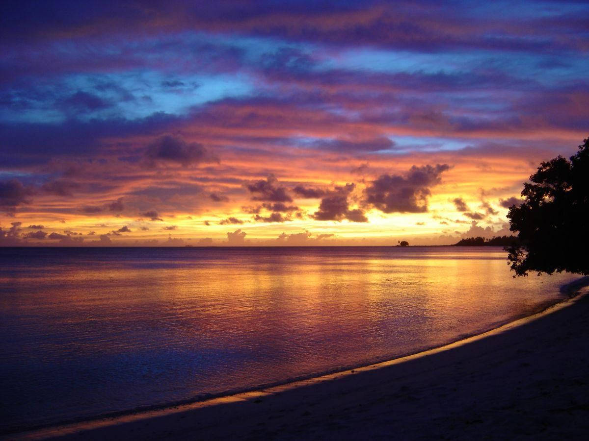 Marshall Islands, golden hour, sunset, SD Desktop Wallpaper