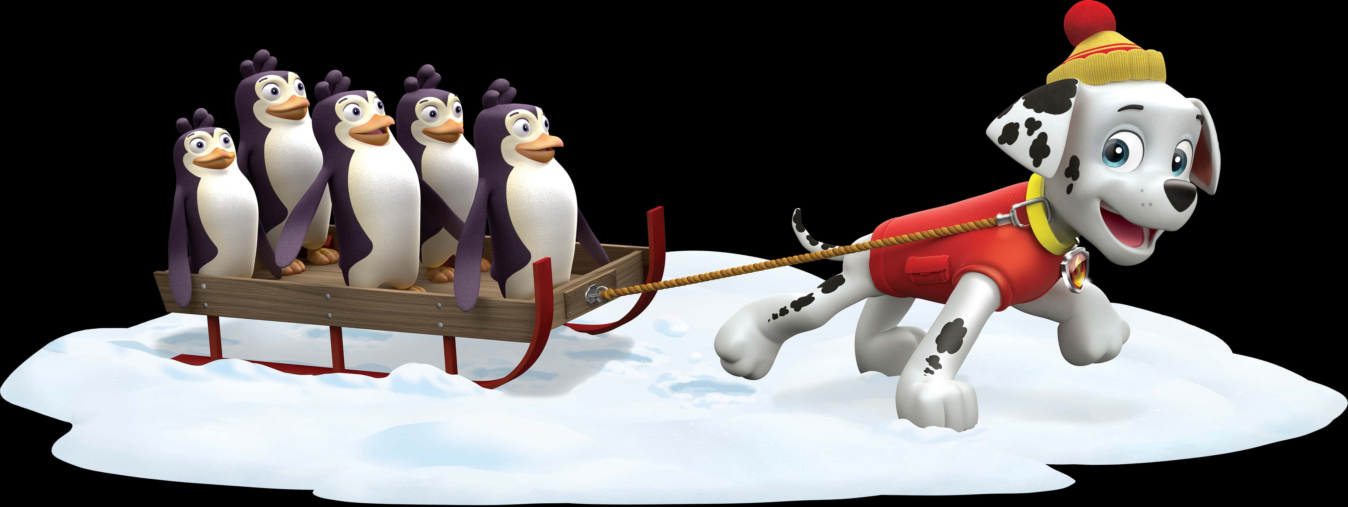 Marshall Paw Patrol, dalmatian puppy, red outfit, 4K Desktop Wallpaper