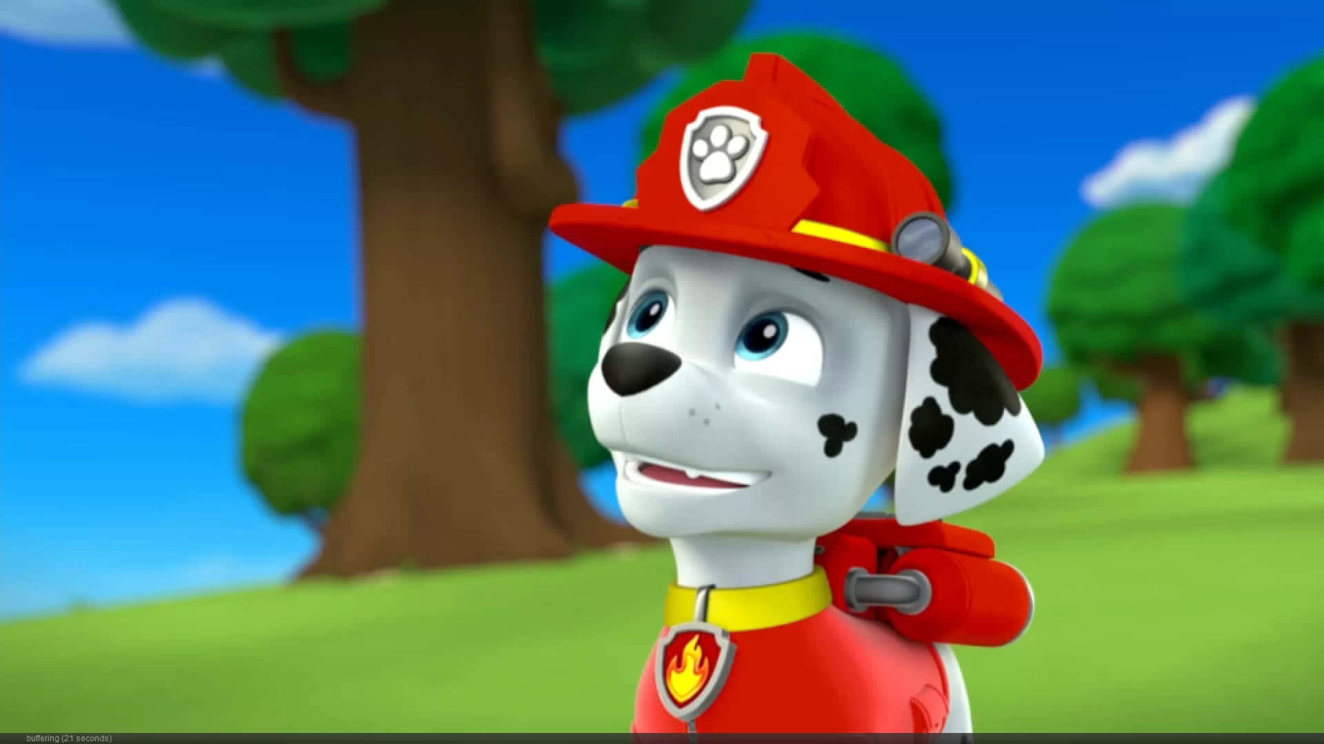 Marshall, Paw Patrol, fire pup, Full HD Desktop Wallpaper