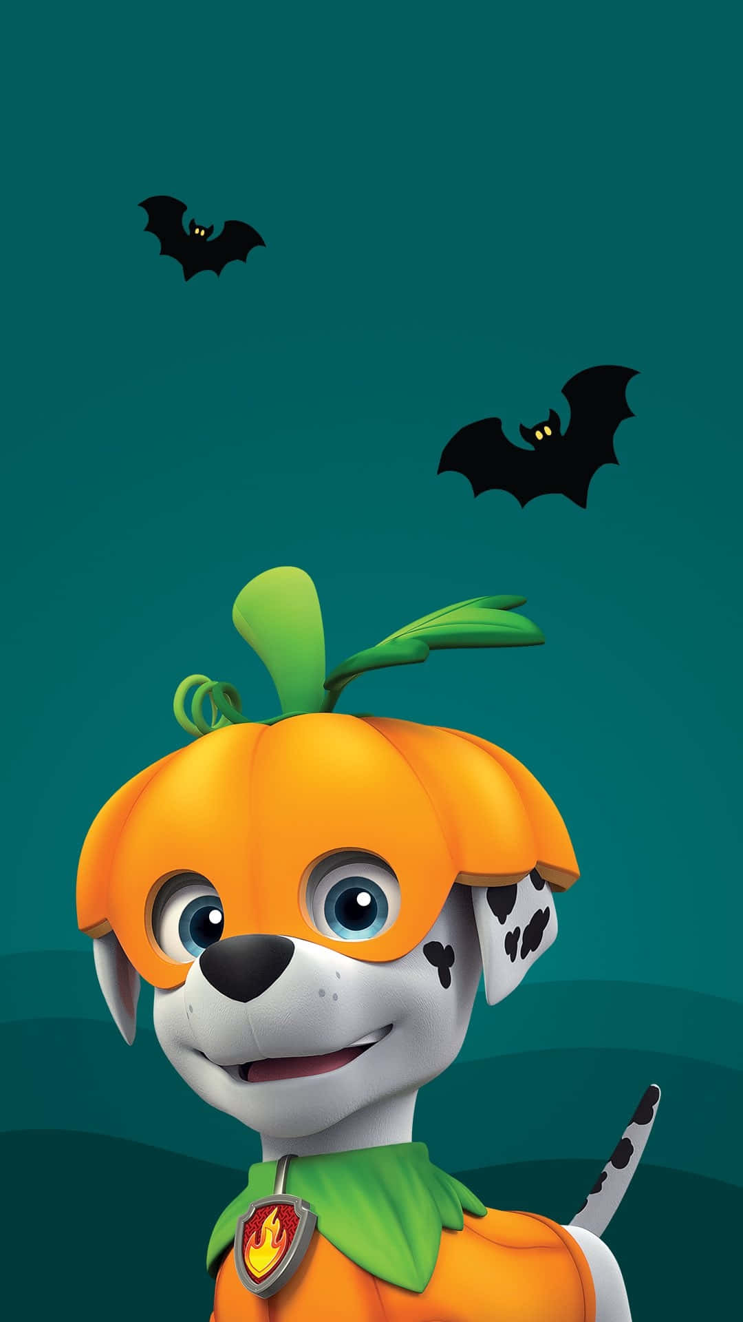 Marshall Paw Patrol, Dalmatian puppy, pumpkin costume, Full HD Phone Wallpaper