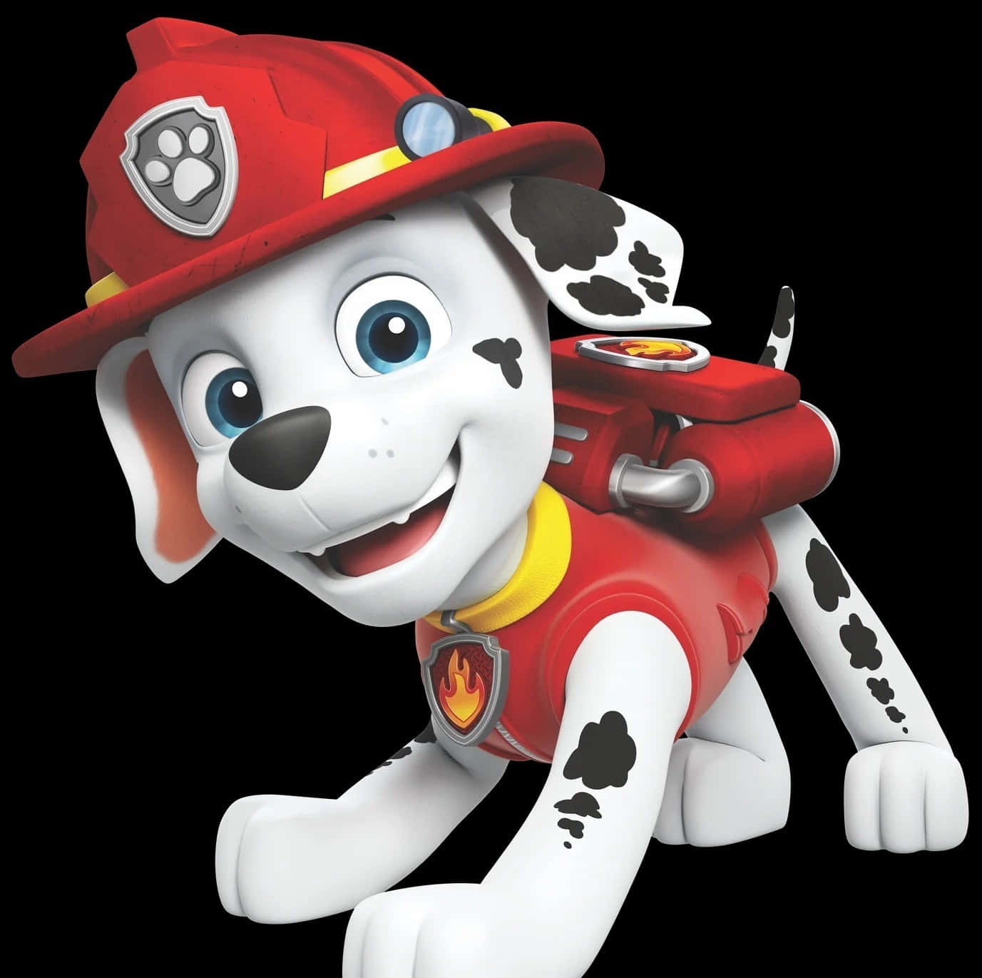 Marshall Paw Patrol, fire pup, black spots, HD Desktop Wallpaper