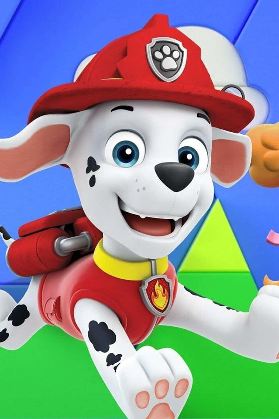 Marshall Paw Patrol, fire pup, red gear, HD Phone Wallpaper