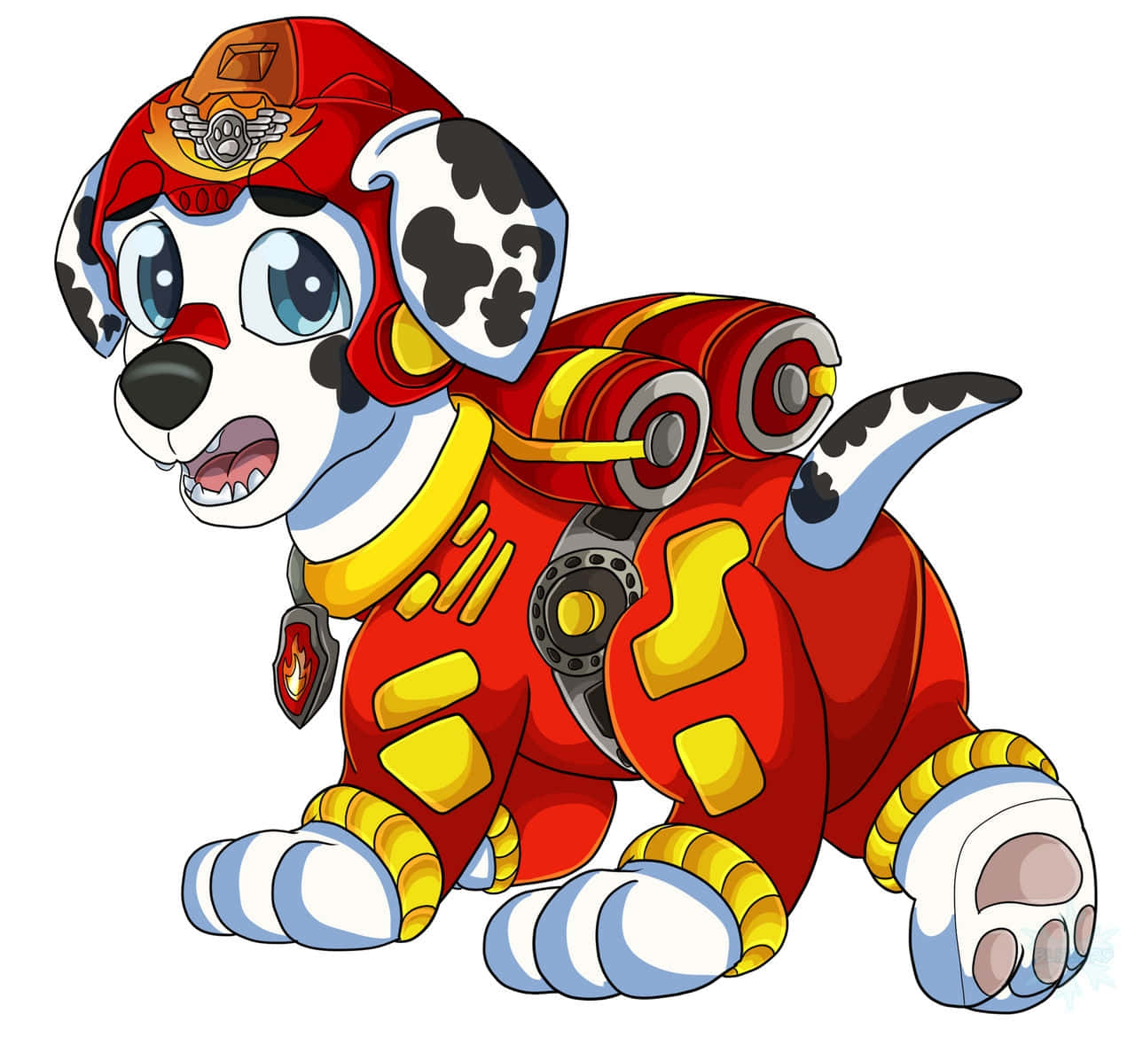 Marshall, Paw Patrol, fire pup, HD Desktop Wallpaper