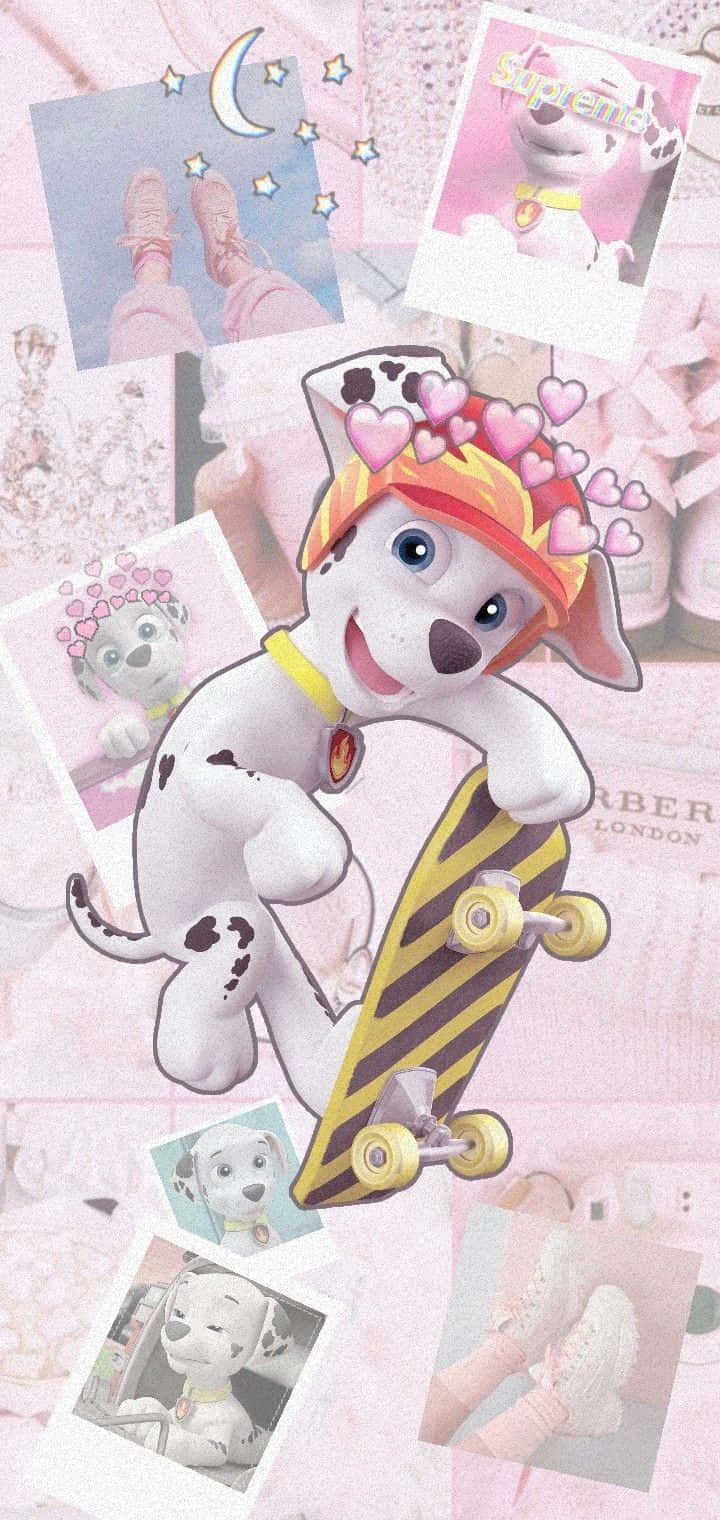 Marshall, Paw Patrol, flame hat, HD Phone Wallpaper