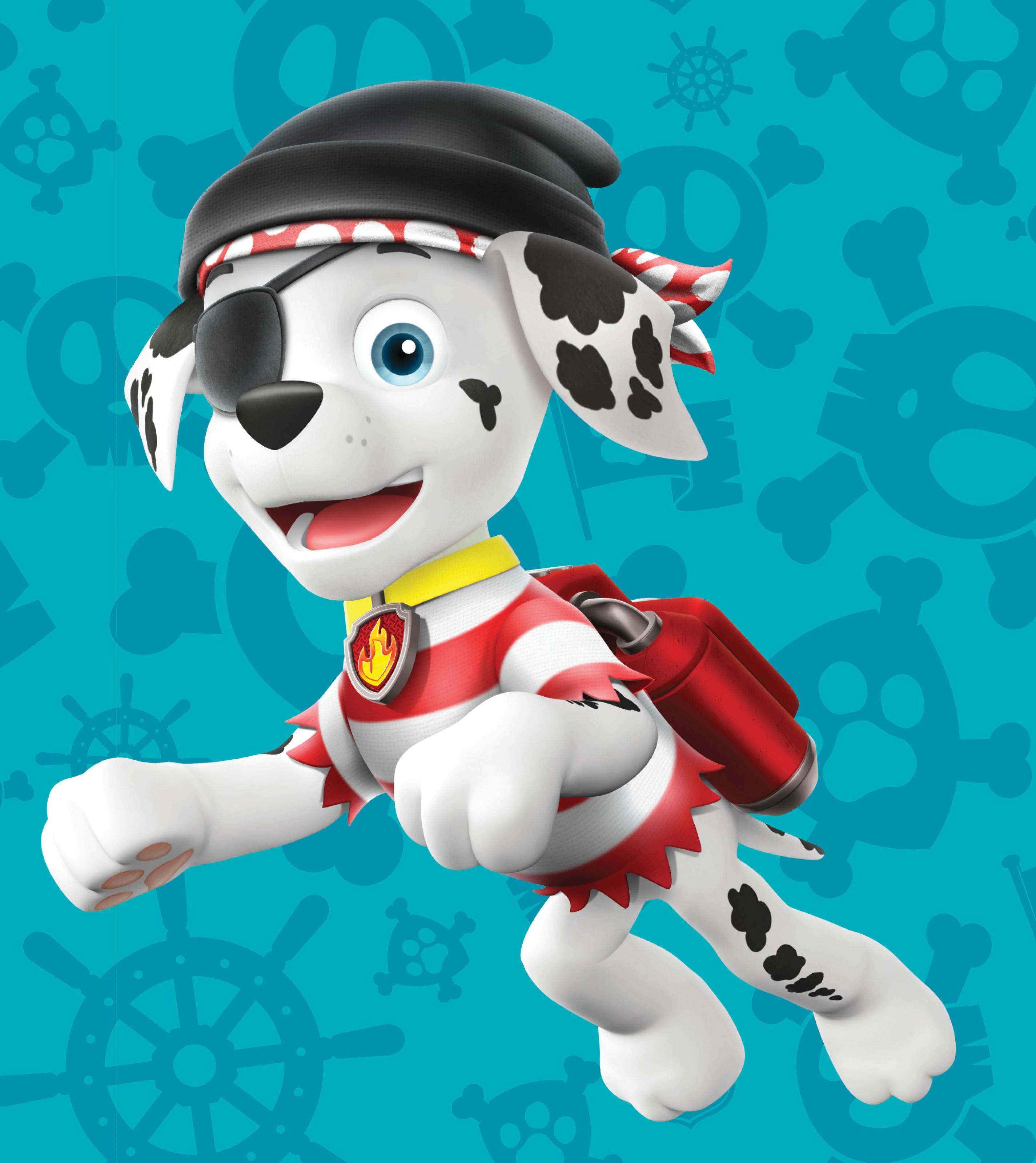 Paw Patrol, Marshall, pirate gear, 2K Phone Wallpaper