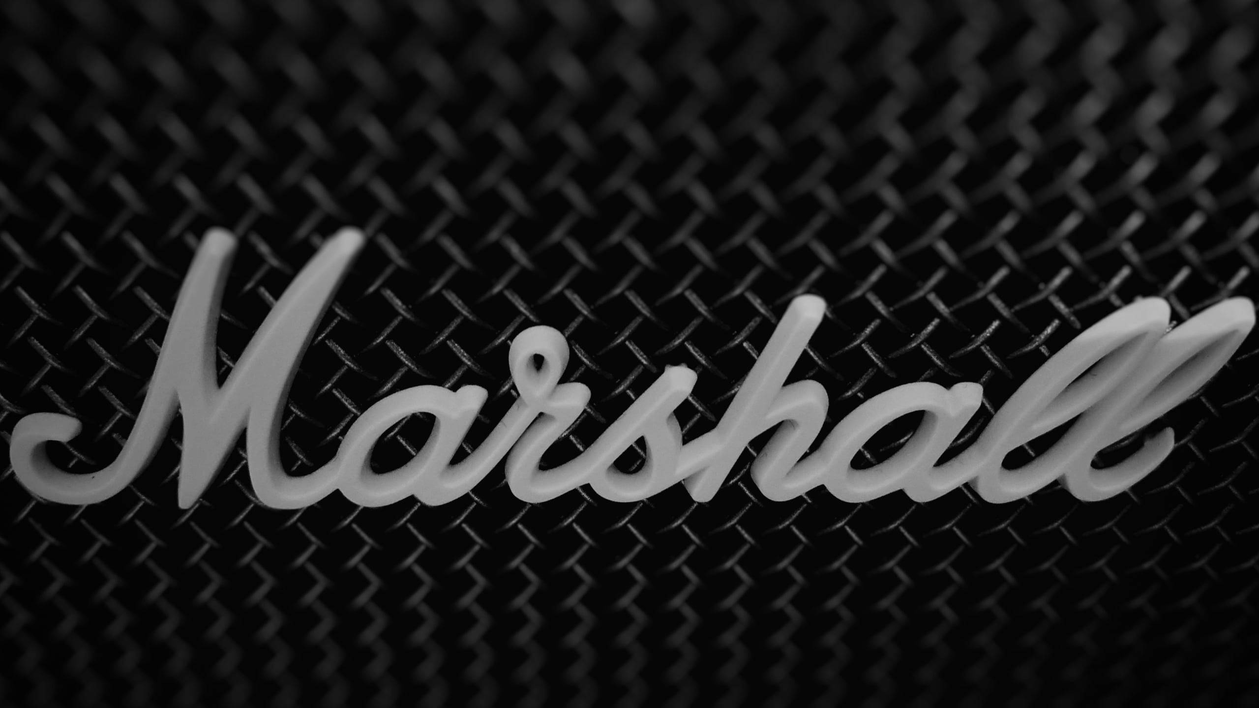 Marshall, white, cursive script, 2K Desktop Wallpaper
