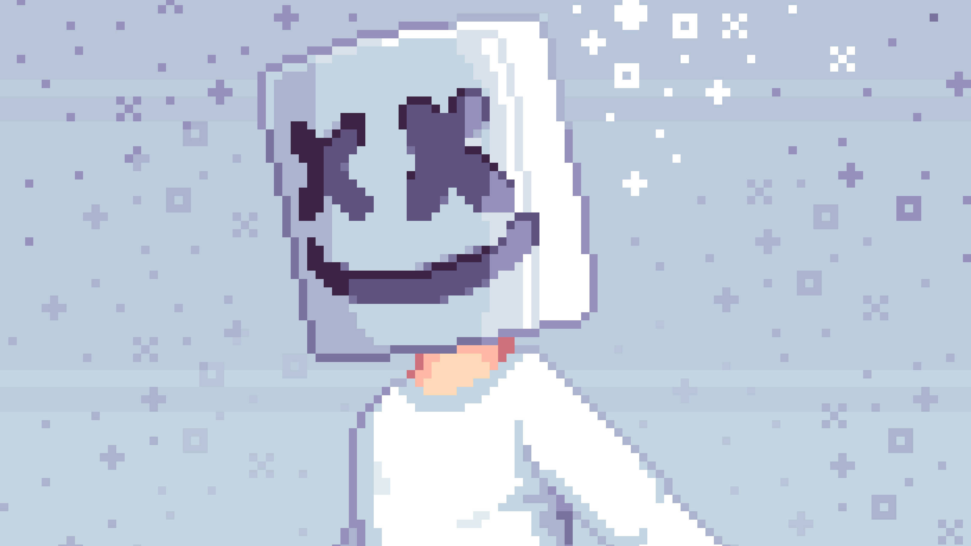 Marshmello, 4K, pixel art, 2K Desktop Wallpaper