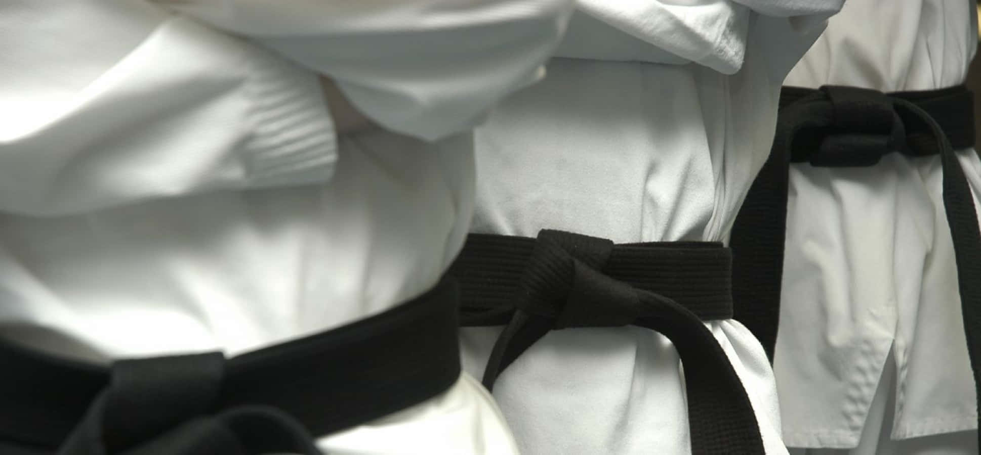 martial arts uniform, white martial arts uniforms, black belts, Full HD Desktop Wallpaper