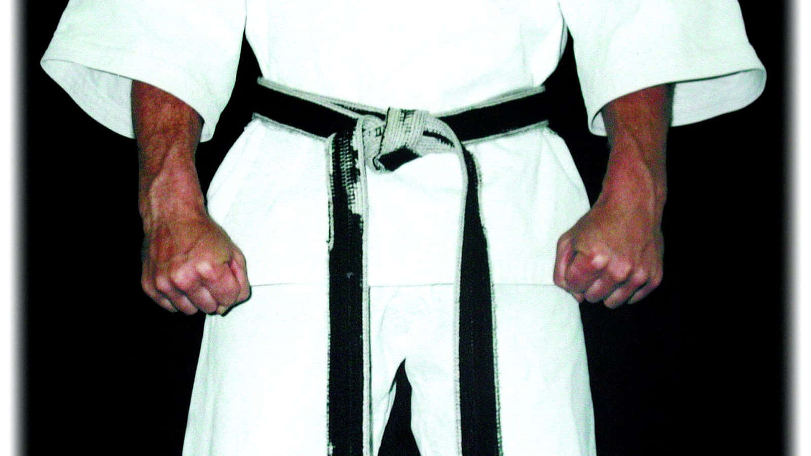 white gi, black belt, martial artist, HD Desktop Wallpaper
