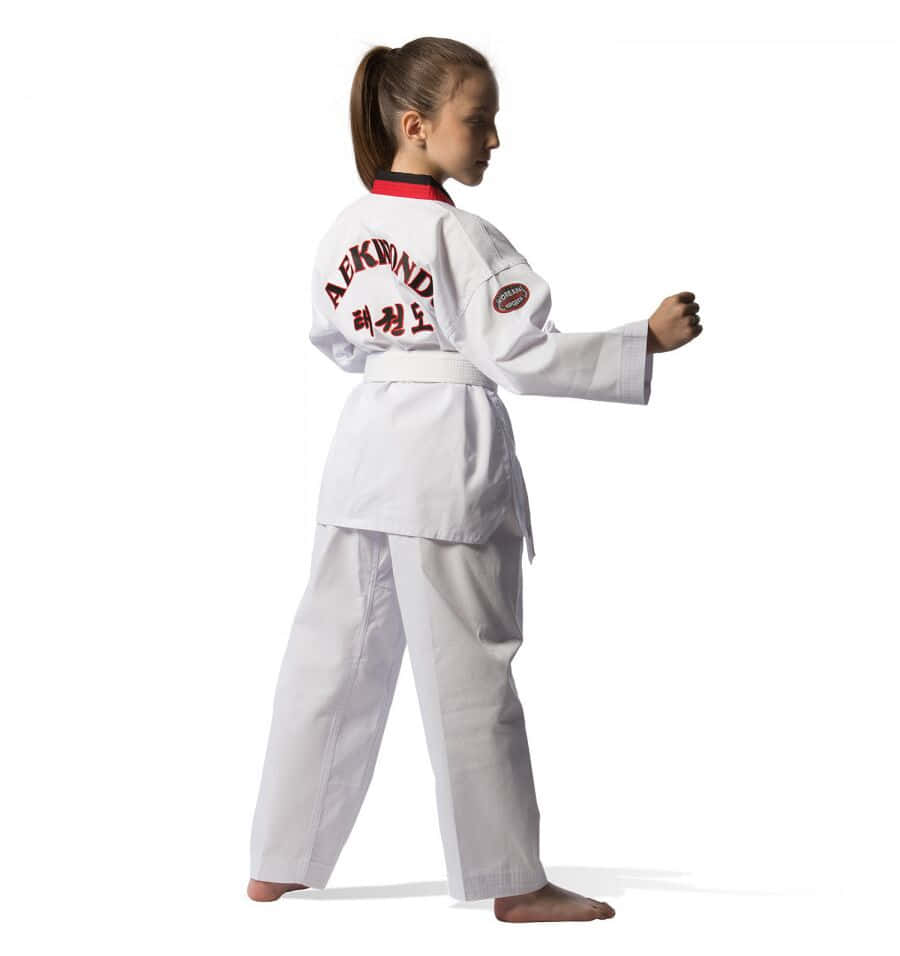 Taekwondo uniform, white taekwondo uniform, red trim, SD Phone Wallpaper