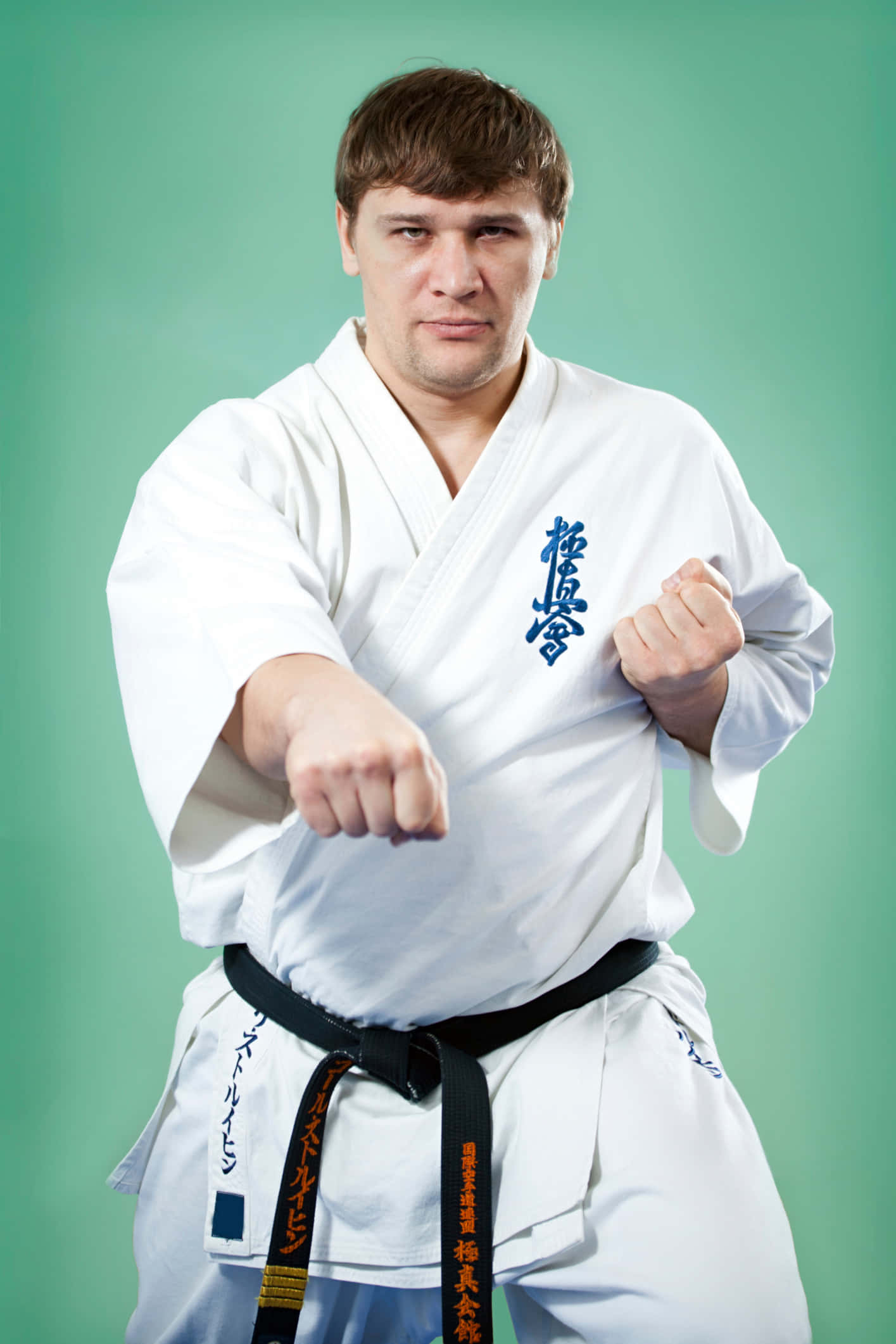 Taekwondo fighter, white gi, black belt, Full HD Phone Wallpaper