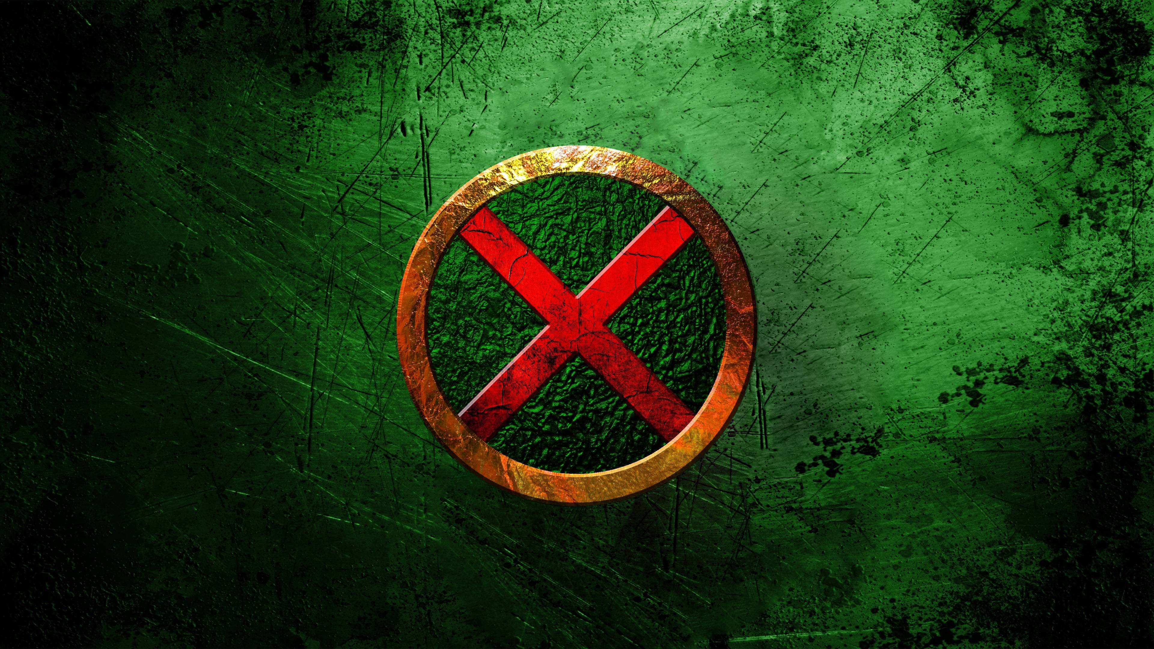 Martian Manhunter, red X symbol, gold ring, 4K Desktop Wallpaper