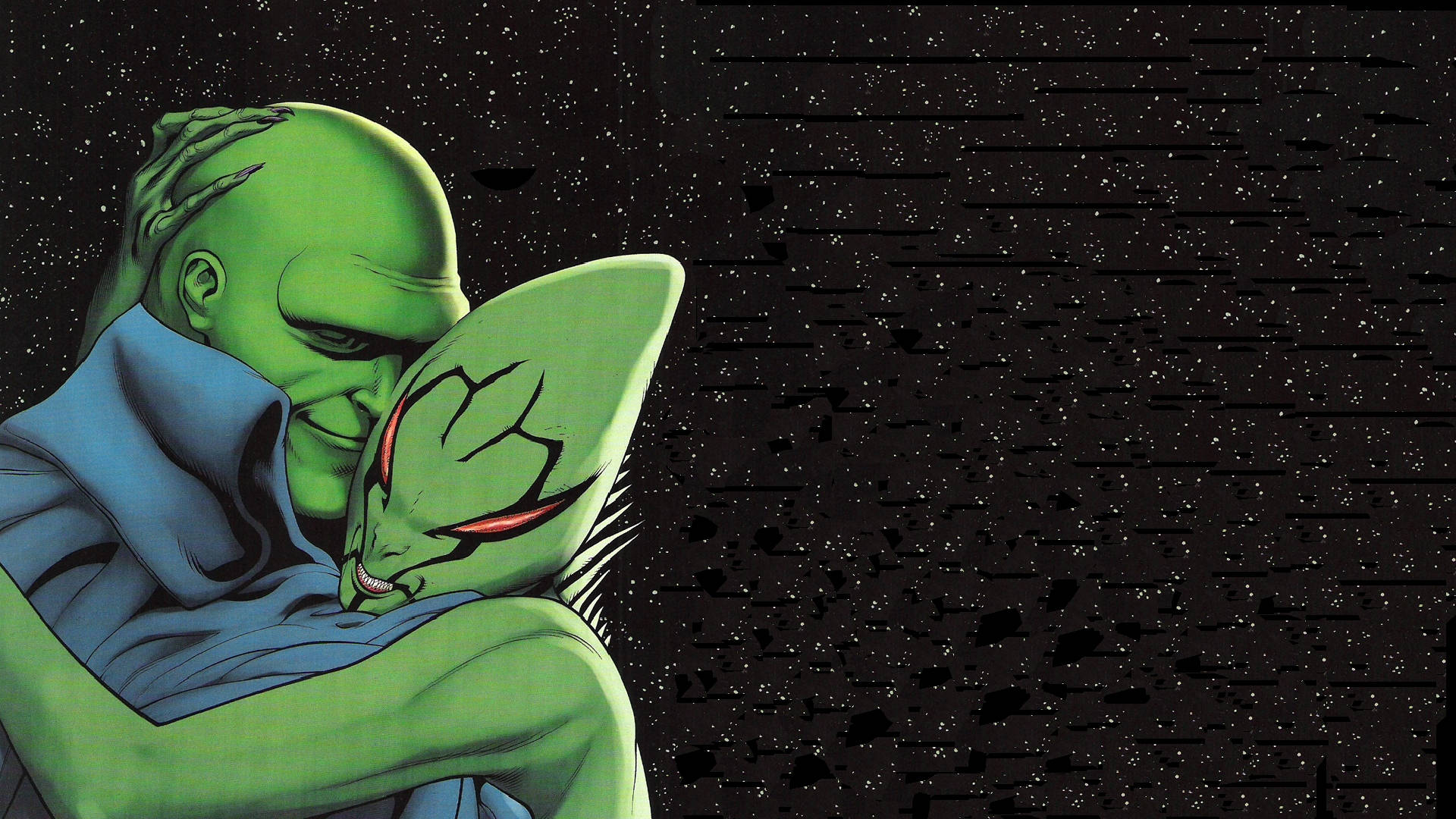 Martian Manhunter, green-skinned, alien figures, Full HD Desktop Wallpaper