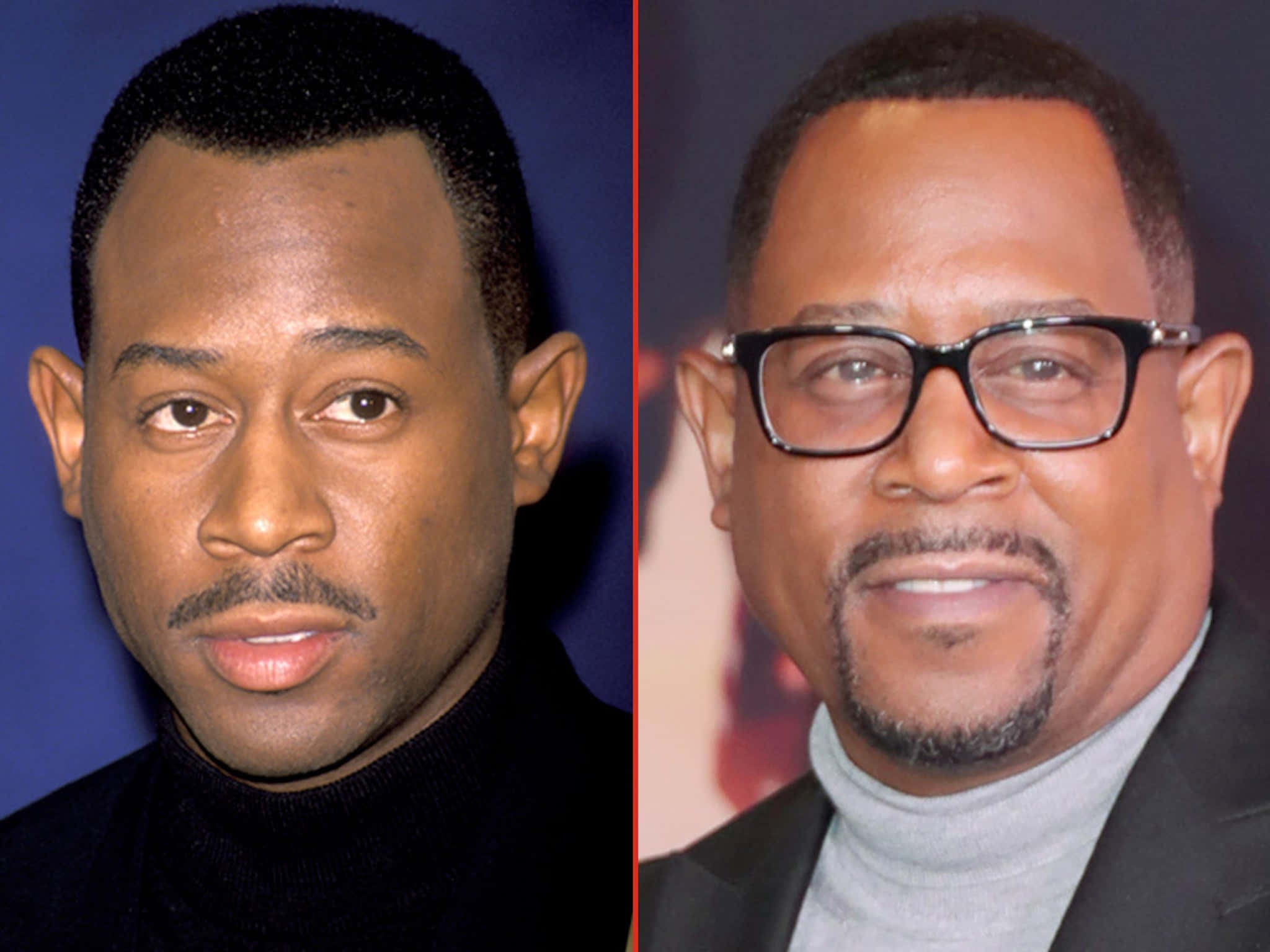 Martin Lawrence, black turtleneck, black-rimmed glasses, Full HD Desktop Wallpaper
