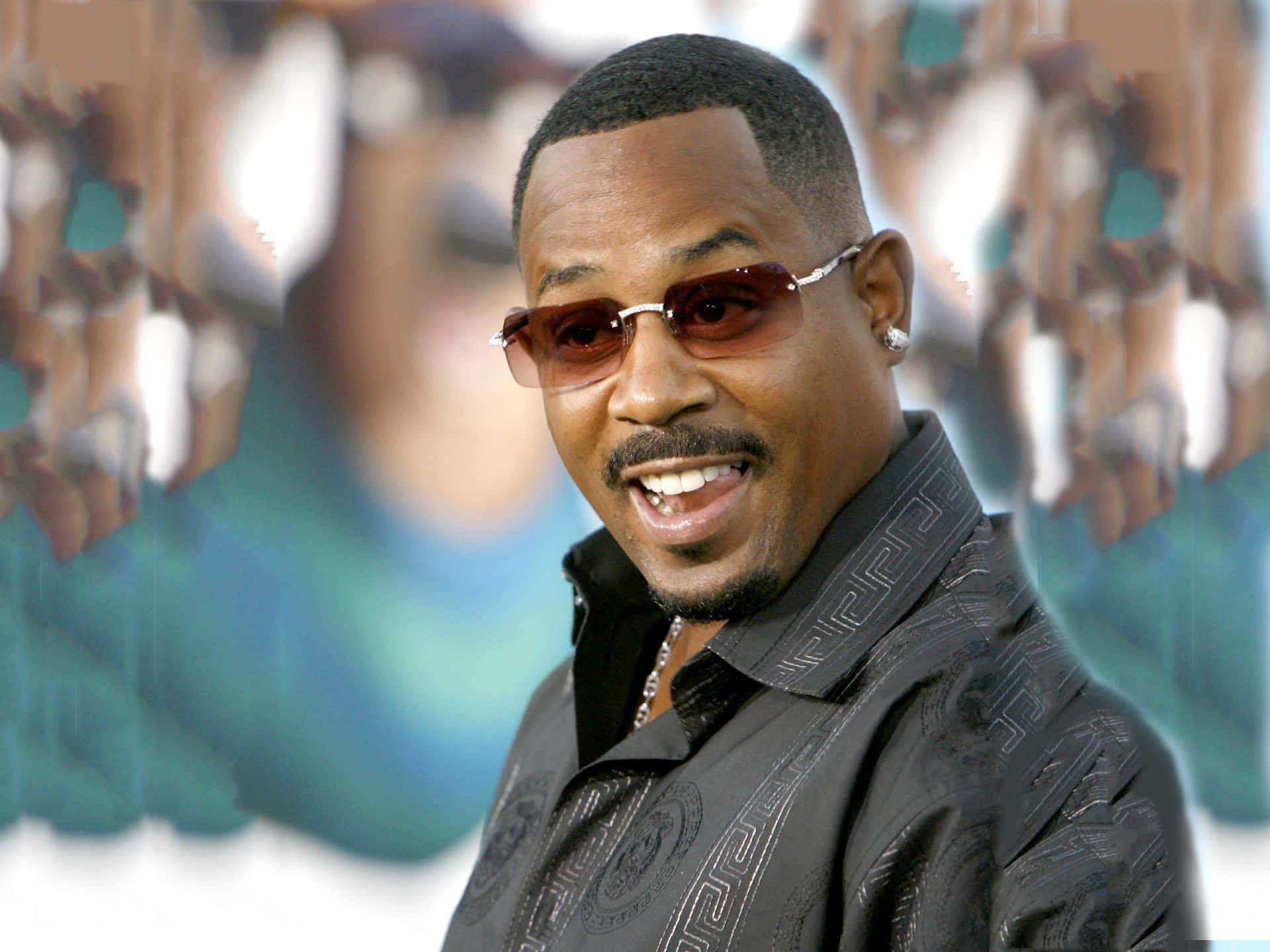 Martin Lawrence, sunglasses, patterned black shirt, Full HD Desktop Wallpaper