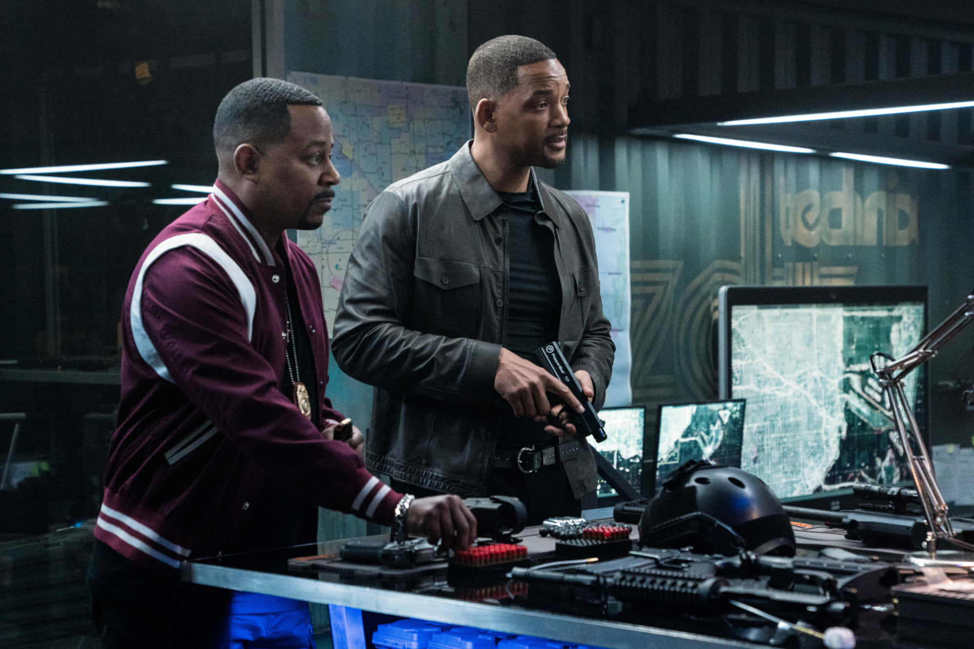Martin Lawrence, high-tech command center, monitors, Full HD Desktop Wallpaper