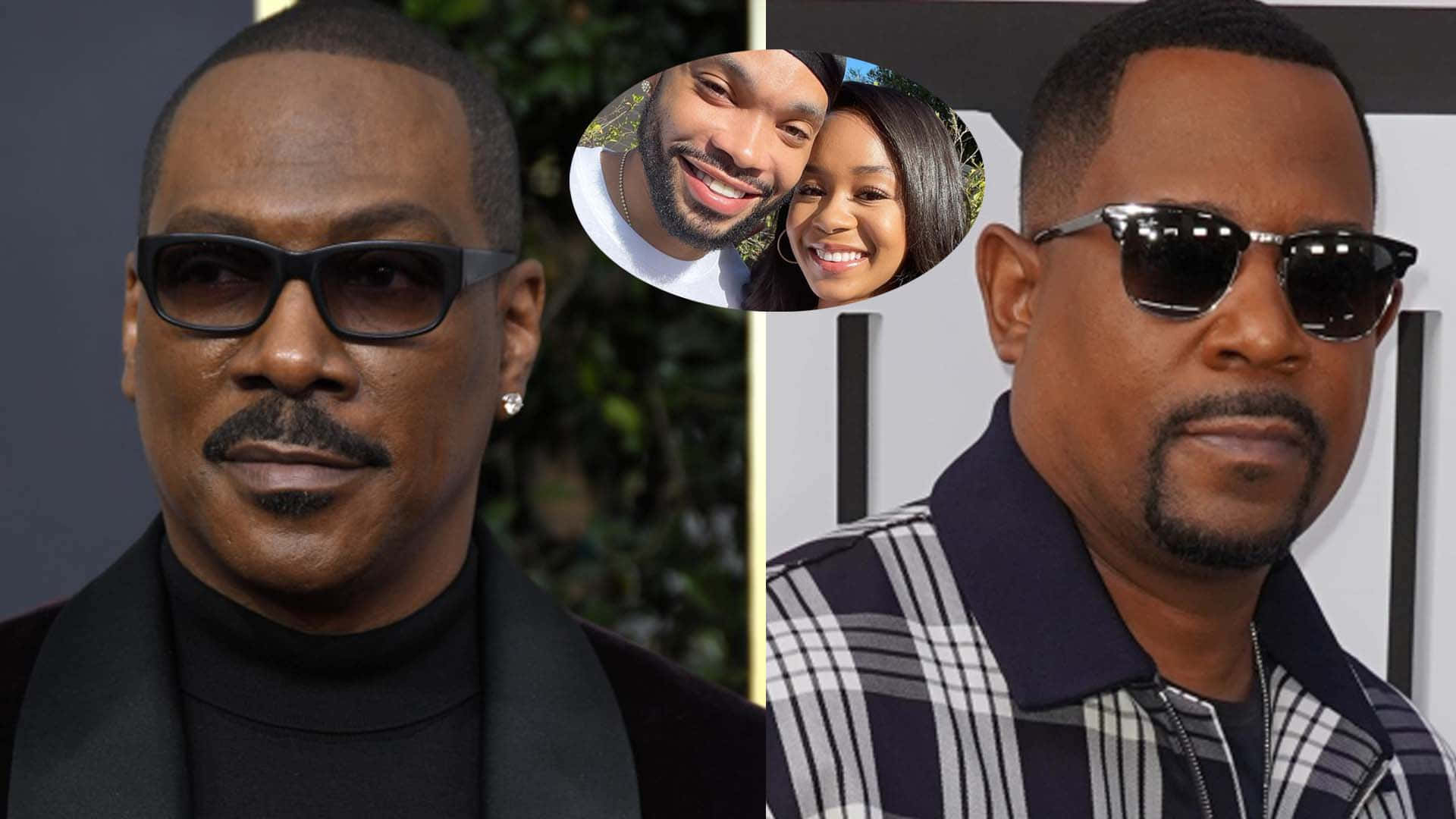 Martin Lawrence, sunglasses, circular inset photo, Full HD Desktop Wallpaper